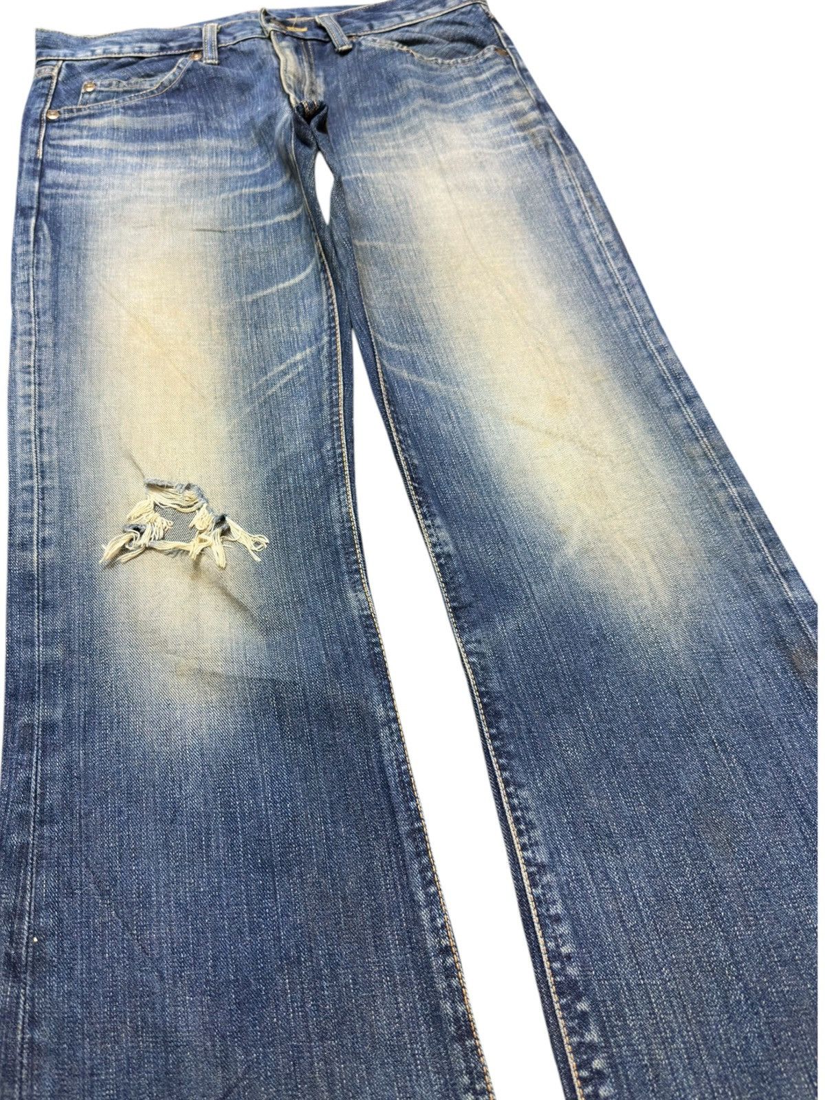 Lee Vintage Lee Riders Flare Mudwash Ripped Distressed Denim Size US 30 / EU 46 - 3 Thumbnail