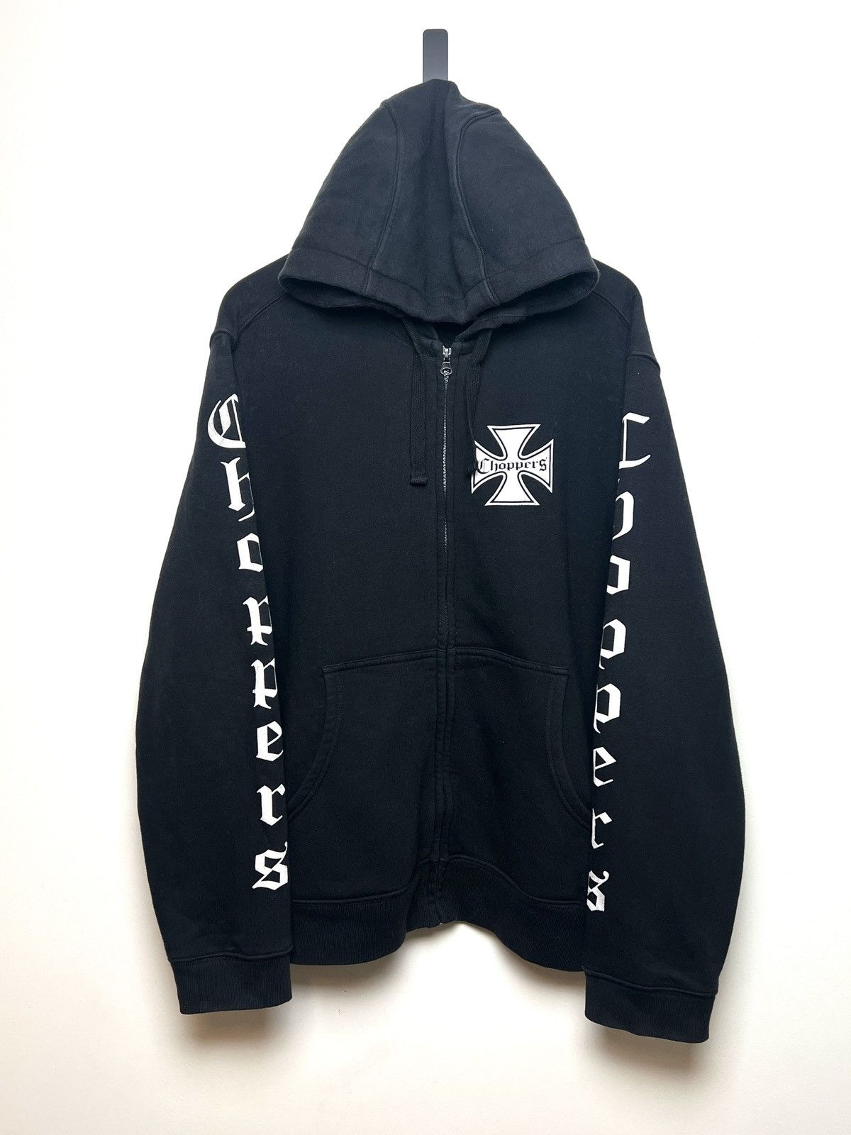 choppers vintage hoodie l-xl maltese cross