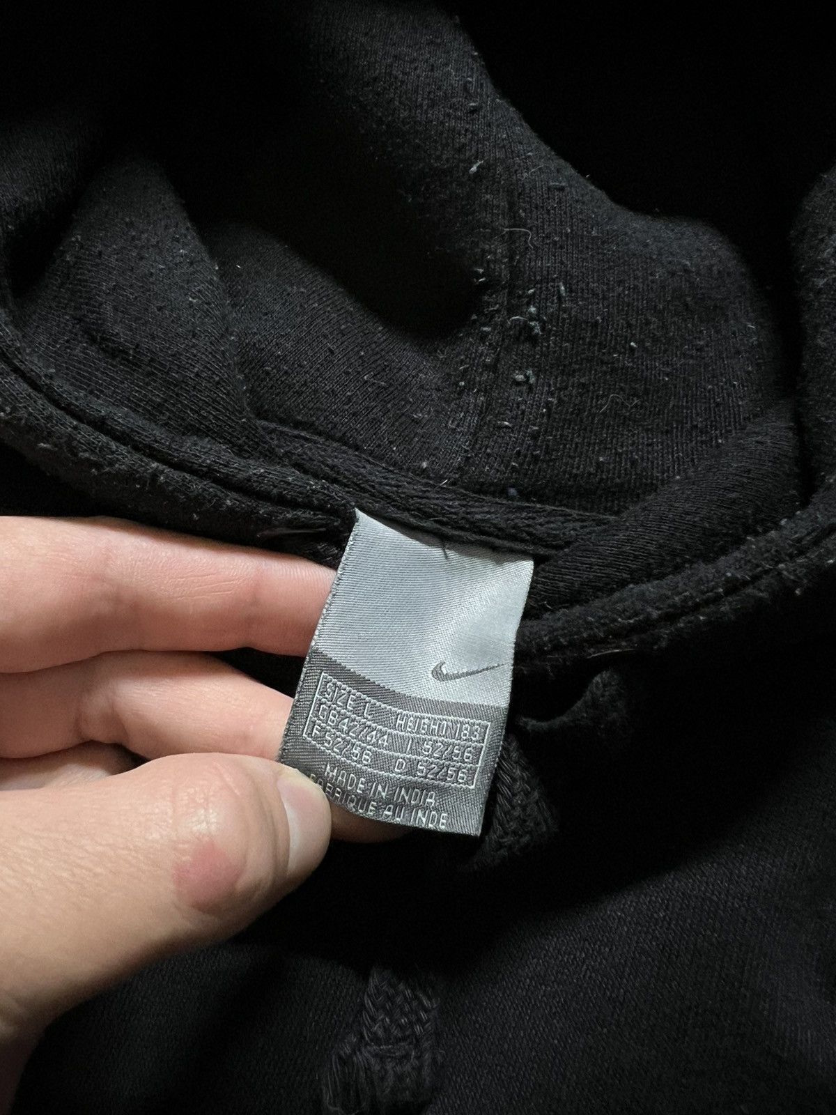 Nike × Vintage Vintage Y2k Nike 🖤 Basic Blank Hoodie 00’s Size US L / EU 52-54 / 3 - 6 Thumbnail