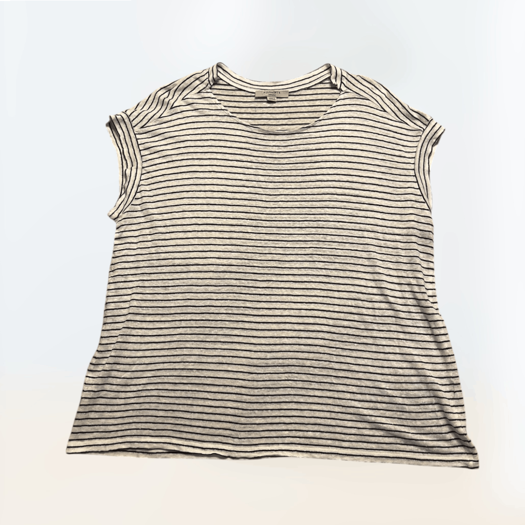 Allsaints Women's All Saints Striped Pina Bar Tee Shirt Size M Size M / US 6-8 / IT 42-44 - 1 Thumbnail