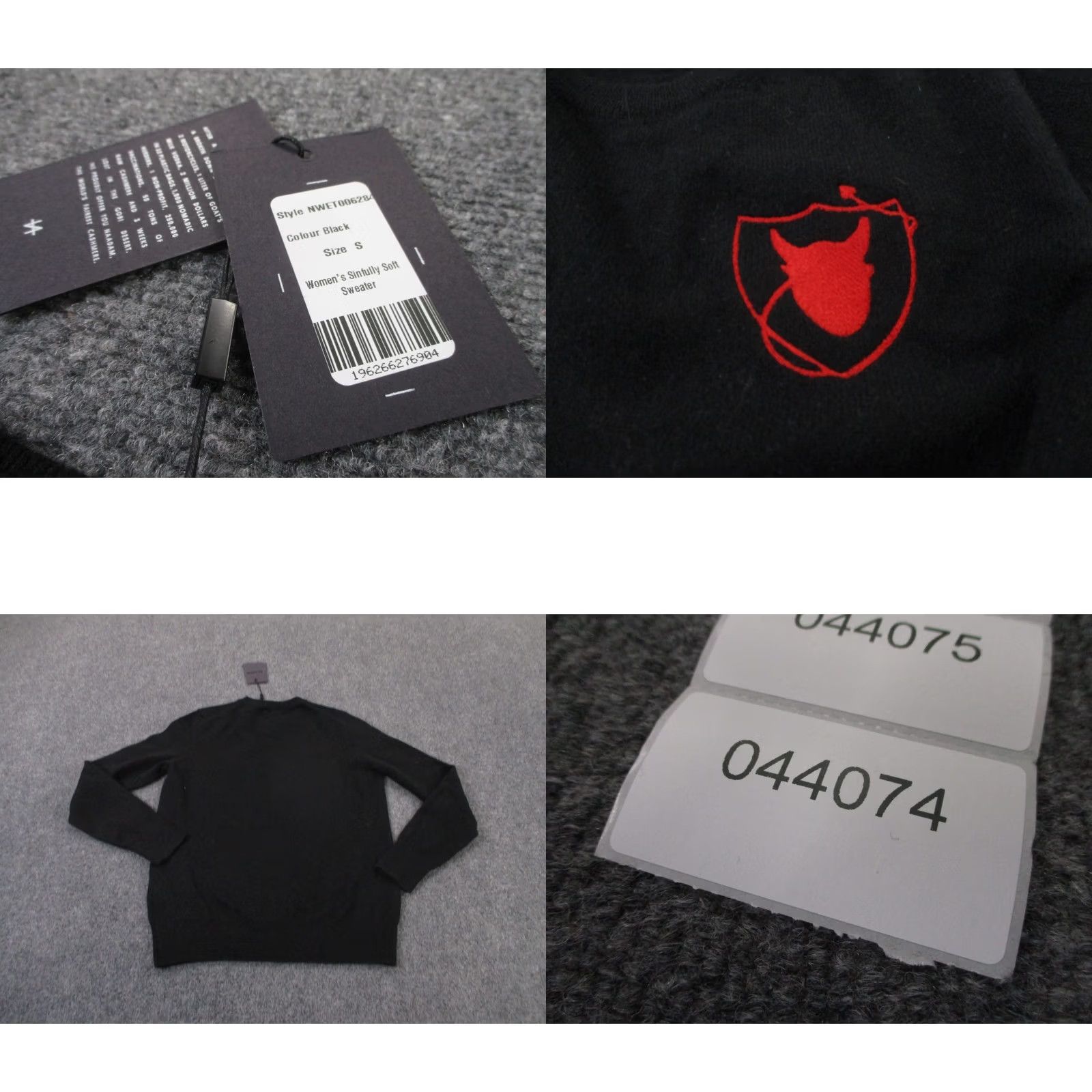 NAADAM Naadam Sweater Women S Pullover V Neck Pullover Sinfully Soft Devil Logo NEW Shirt Pullover Women Black Cotton Knit Regular Size S Mens/Womens Size S / US 4 / IT 40 - 8 Thumbnail