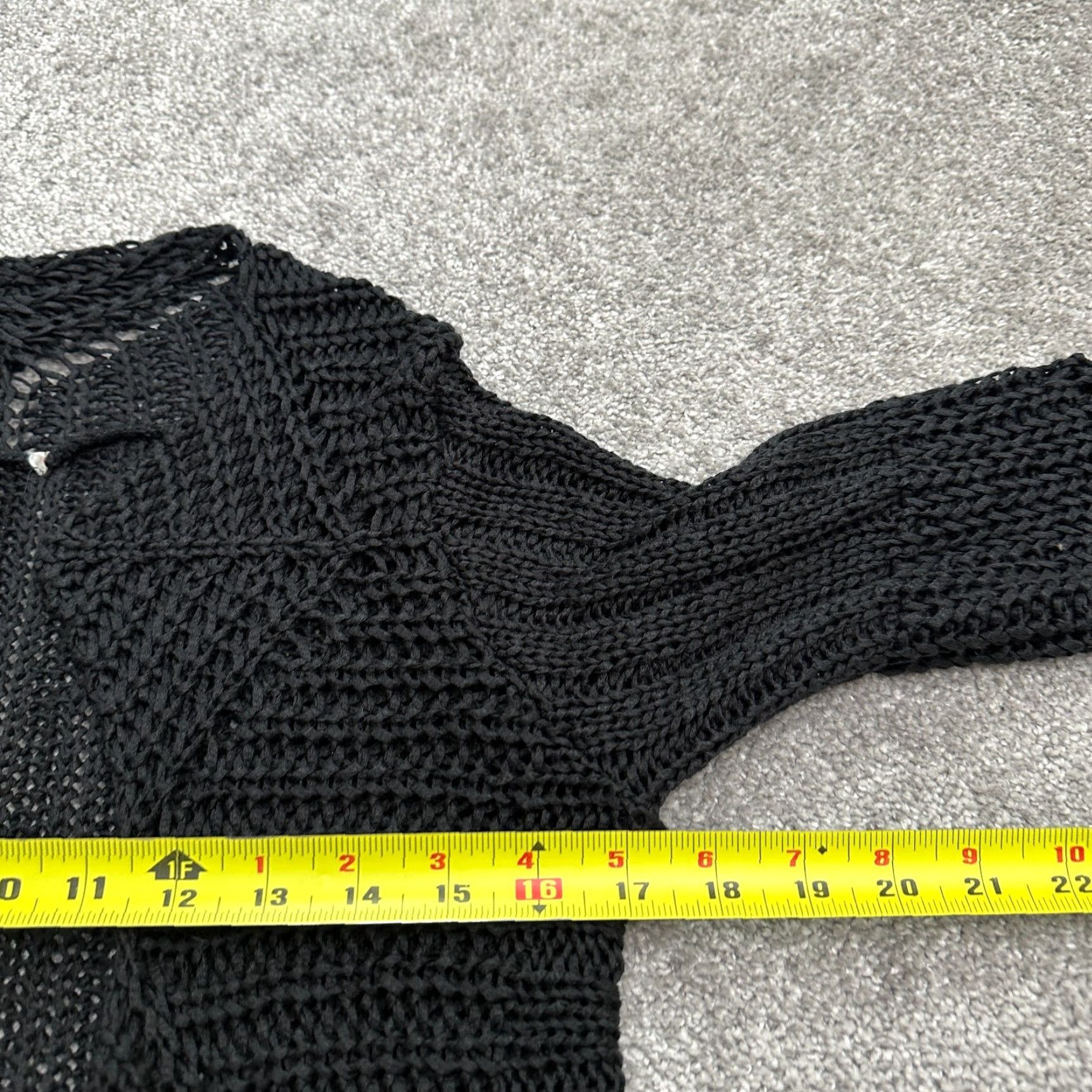 Vintage Madrasse Cardigan Sweater Women S Black Acrylic Casual Travel France Knit Open-Knit Button Sleeve Long Woolless? Size S / US 4 / IT 40 - 5 Thumbnail