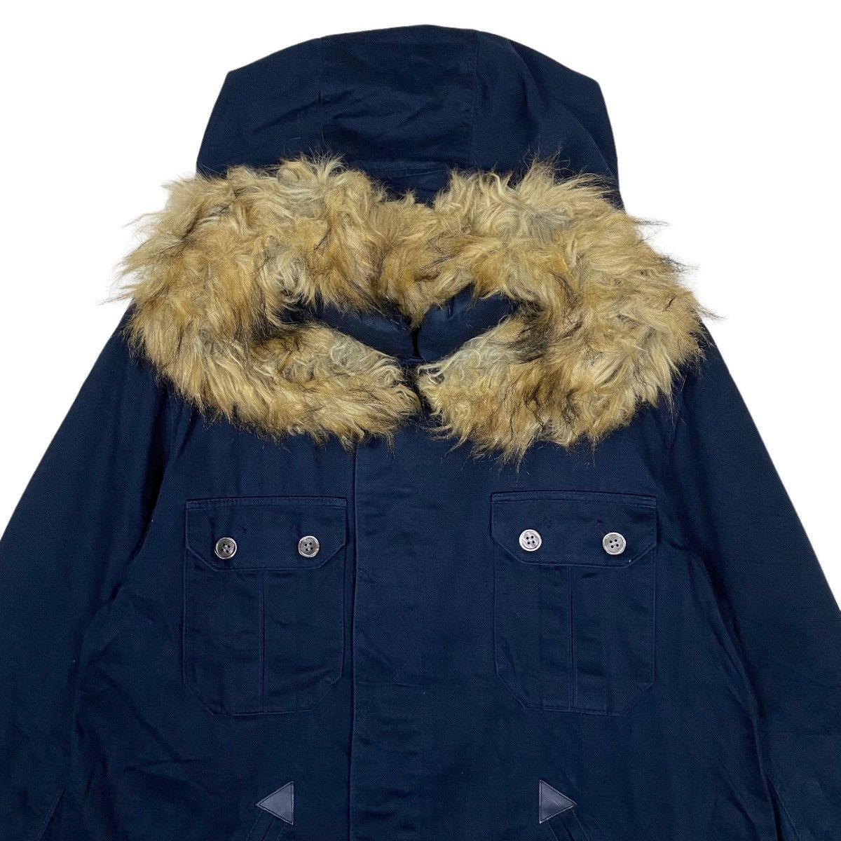 mercibeaucoup Vintage Mercibeaucoup Snap Button Openable Inner Fur Hoodie Size L / US 10 / IT 46 - 2 Thumbnail