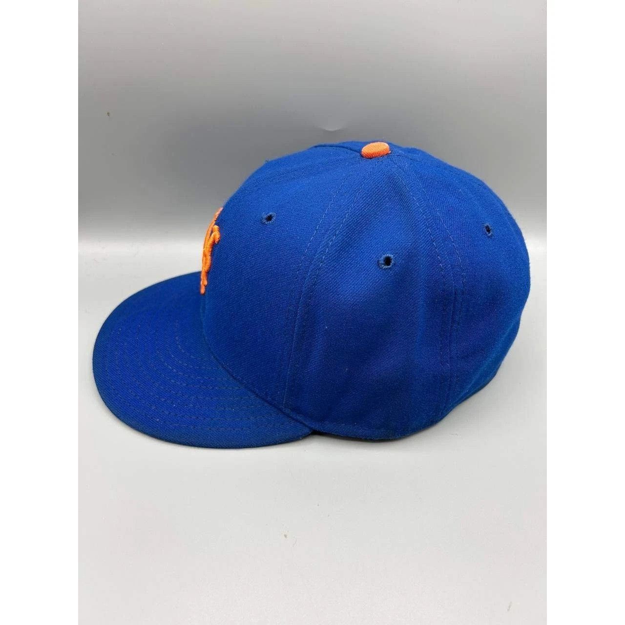 New Era New York Mets Hat Men 7 3/8 Blue Embroidered Fitted Cap Size ONE SIZE - 7 Thumbnail