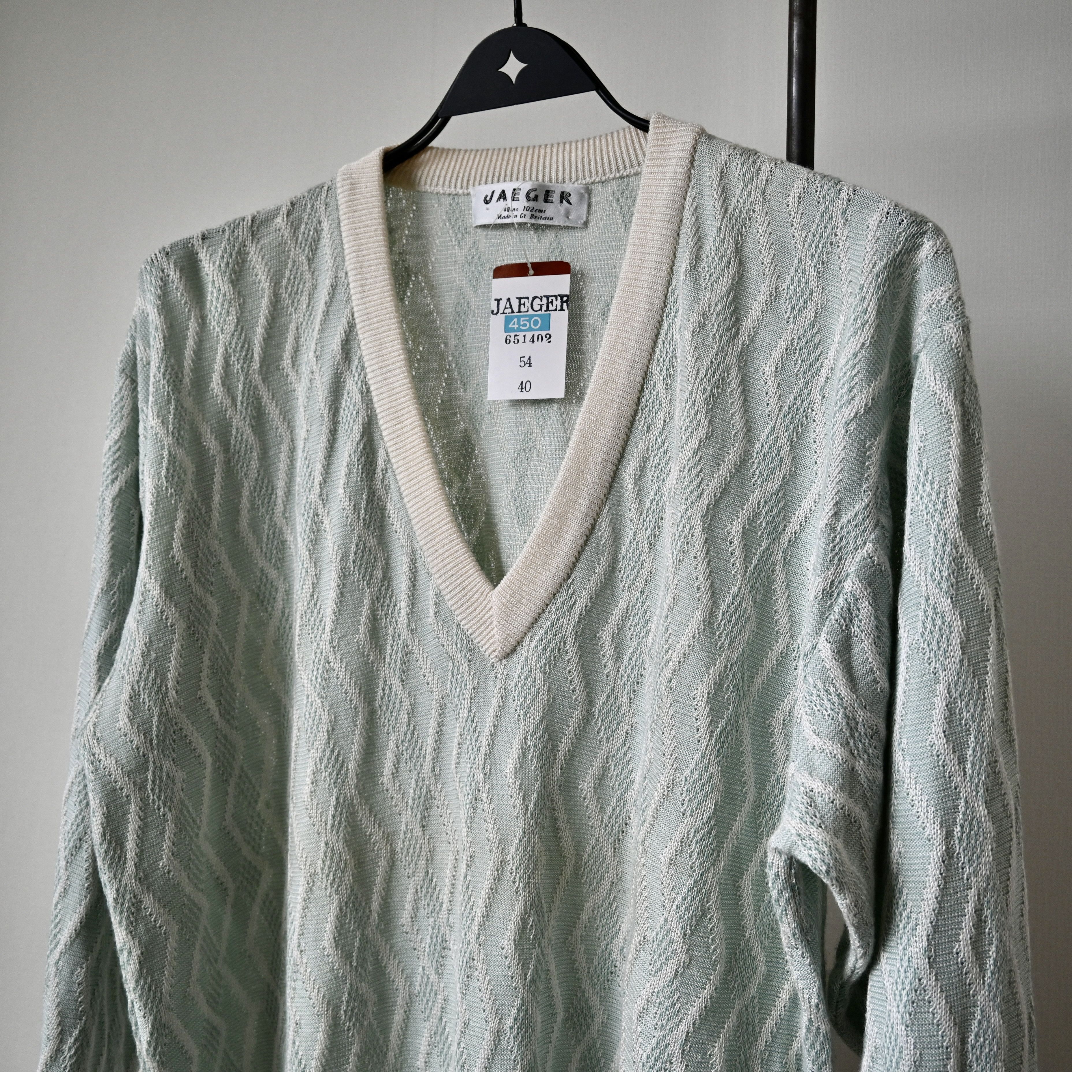 Jaeger VTG 1990s JAEGER cotton ramie blend sweater, made in England Size US L / EU 52-54 / 3 - 5 Thumbnail