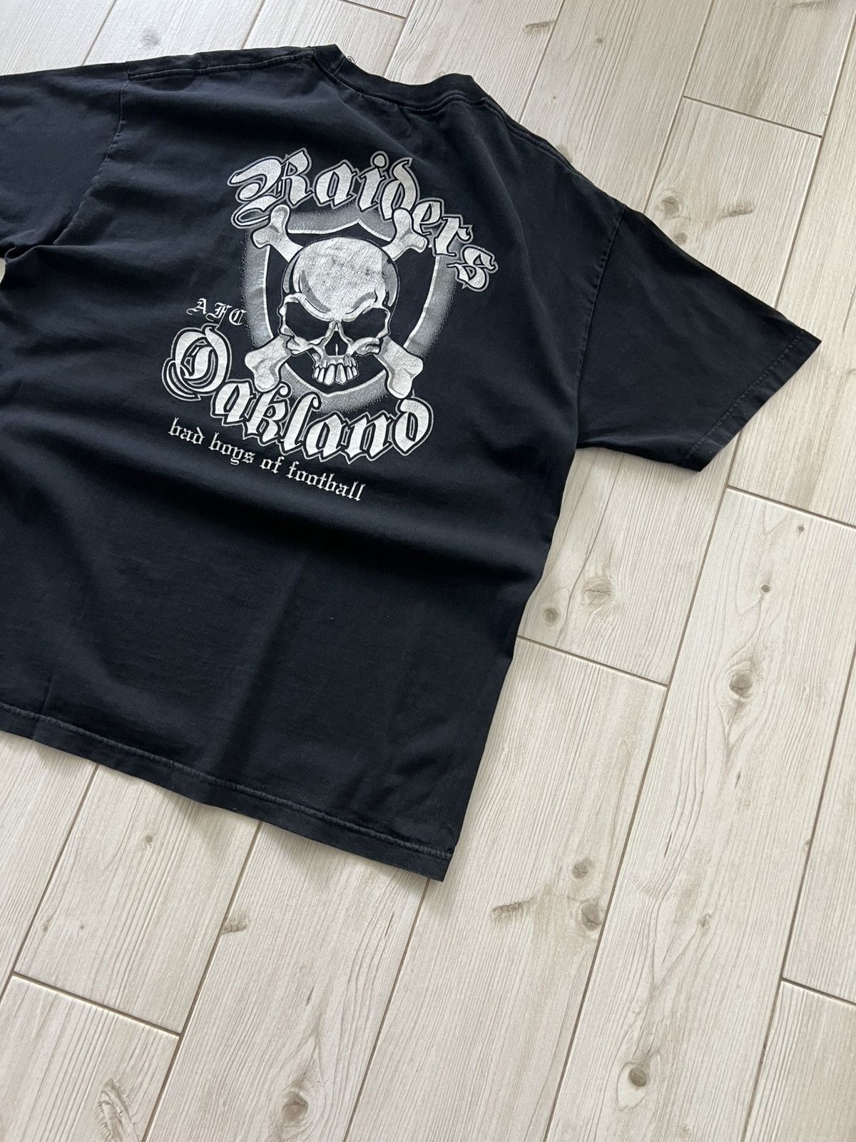 Band Tees Vintage Oakland Raiders Skull Graphic Double-Sided Tee Black Size US L / EU 52-54 / 3 - 15 Thumbnail