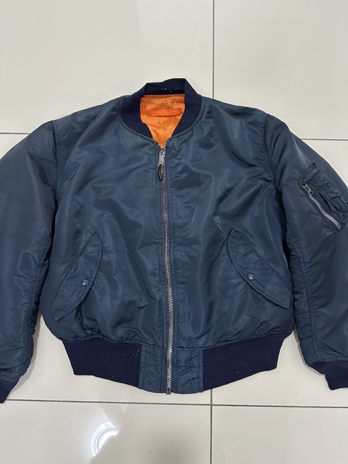 Alpha Industries Vintage 90’s ALPHA INDUSTRIES MA-1 Flight Jacket Design Size US XL / EU 56 / 4 - 4 Thumbnail
