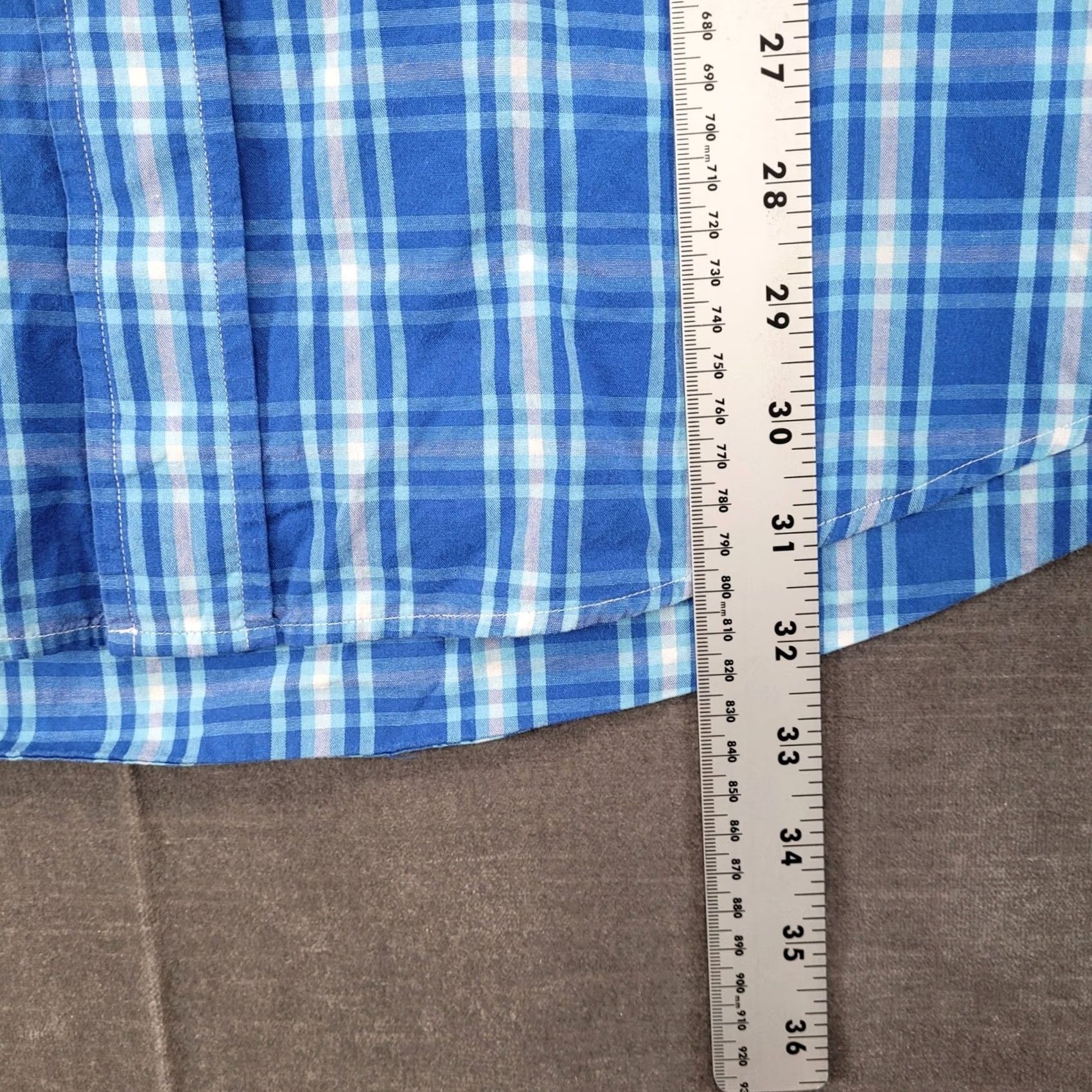 Brooks Brothers Brooks Brothers 346 Mens XL Regular Blue Plaid Long Sleeve Button-Down Shirt Size US XL / EU 56 / 4 - 5 Thumbnail
