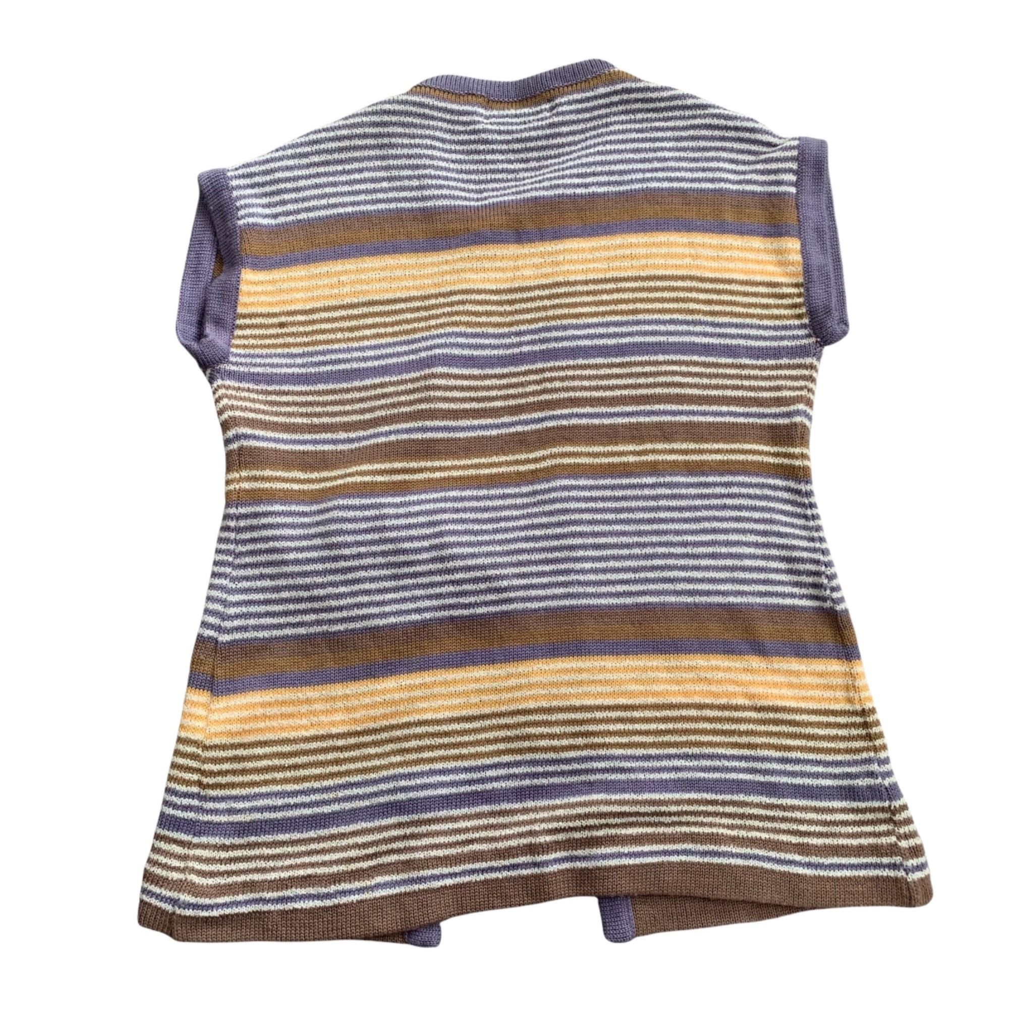 Vintage Vintage Beldoch Popper Wool Boho Striped Sleeveless Sweater Size L / US 10 / IT 46 - 4 Thumbnail