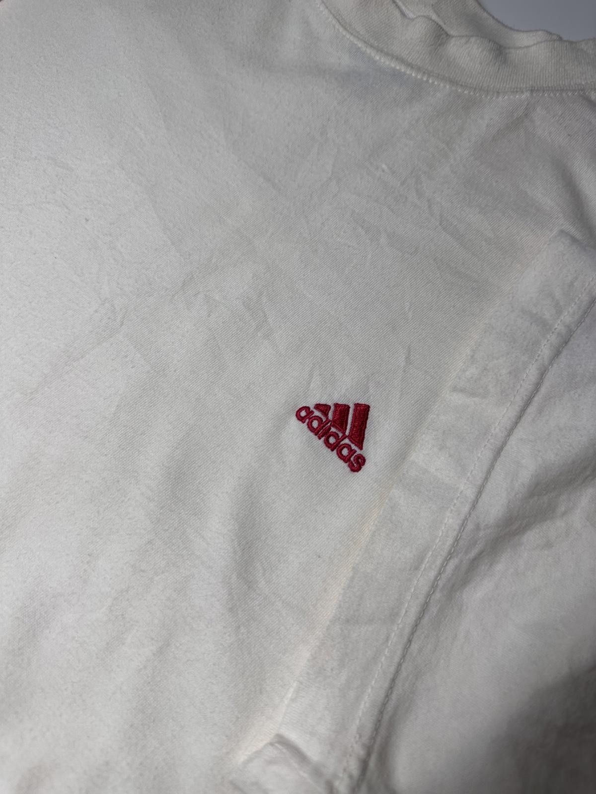 Adidas Adidas Cream T-Shirt with Red Stripes Size US XL / EU 56 / 4 - 4 Thumbnail
