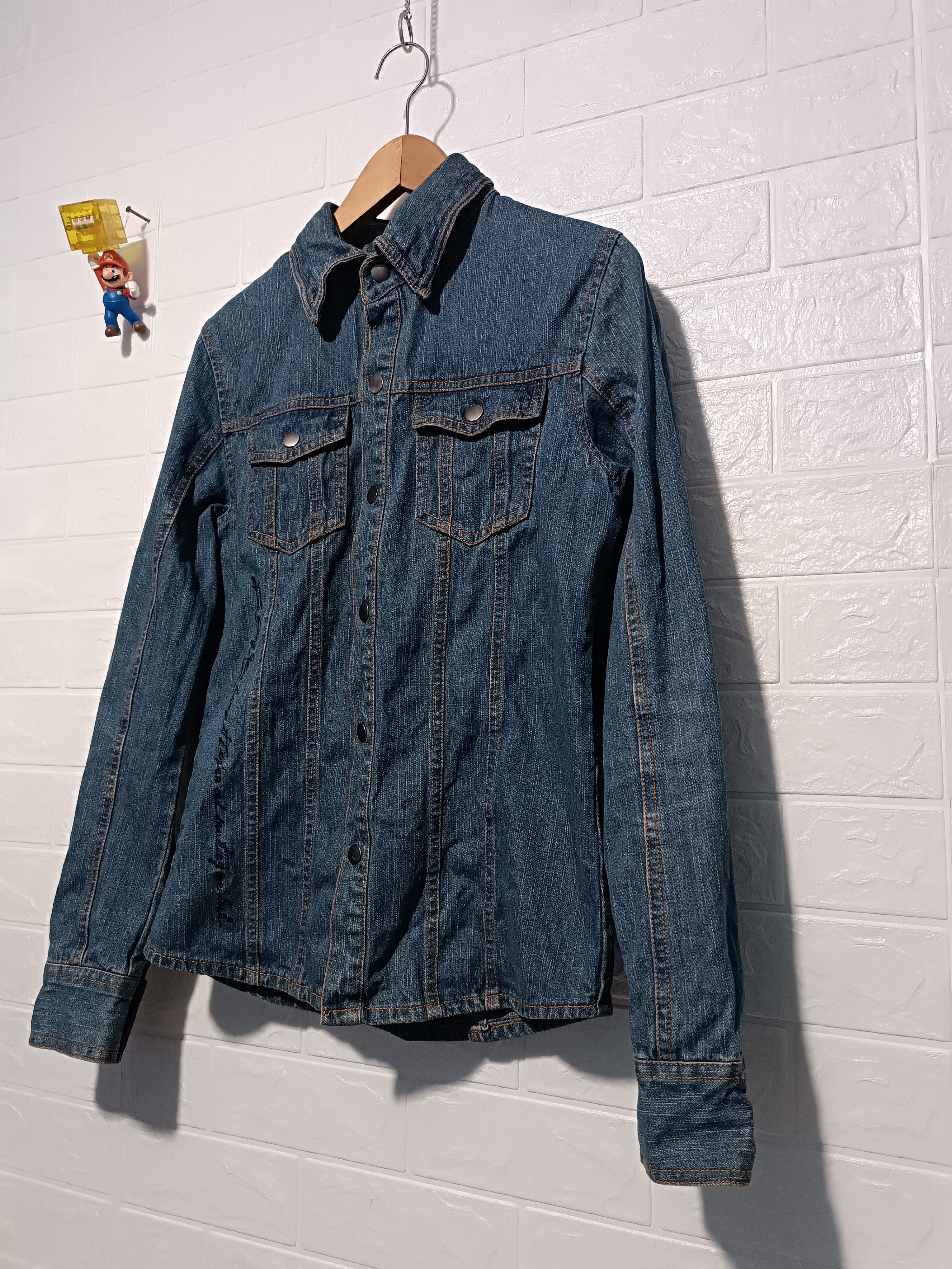 Japanese Brand Vintage Xfrm Poem Denim Shirt Jacket Size US M / EU 48-50 / 2 - 3 Thumbnail