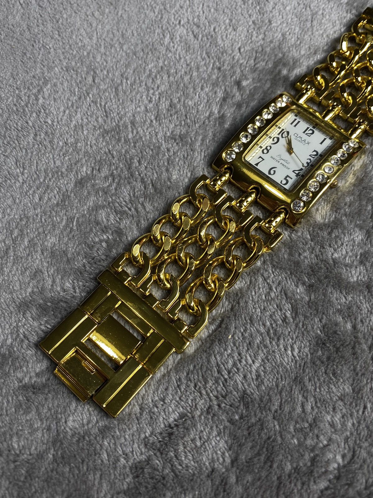 Japanese Brand × Jewelry Futuristic Vintage Japanese Style Omax Gold Chain Watch Size ONE SIZE - 4 Thumbnail