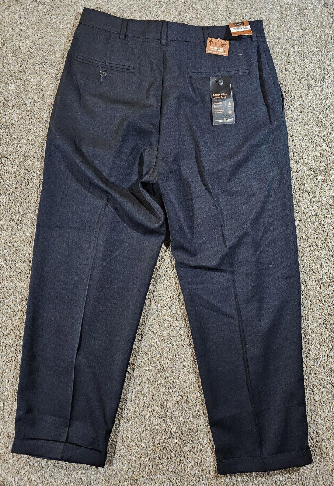 Haggar Haggar 34x29 Navy Blue Pleat Cuff Pants NWT Size US 34 / EU 50 - 4 Thumbnail
