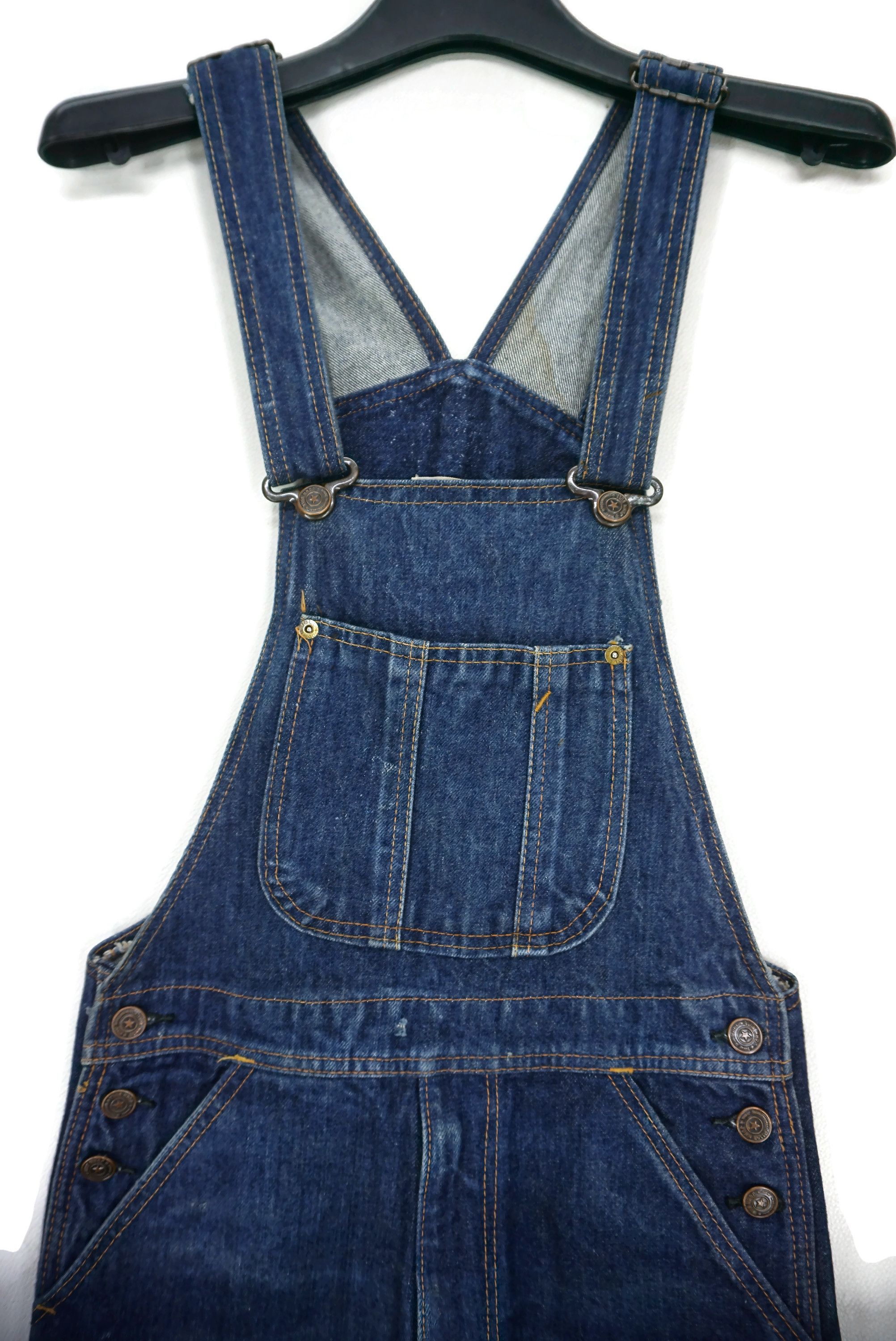 Japanese Brand John Bull Denim Overalls fit W29xL33 Carpenter Jeans Size 26" / US 2 / IT 38 - 4 Thumbnail