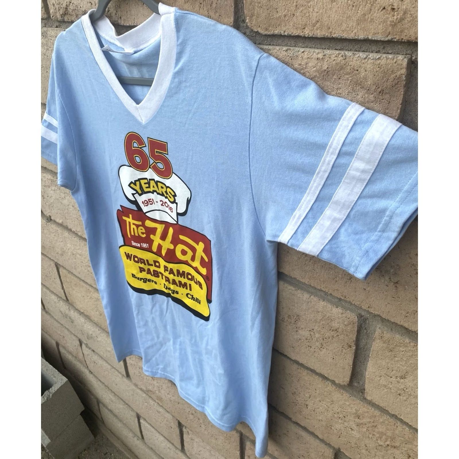 Vintage The Hat World Famous Pastrami Since 1951 T Shirt 65 Years Anniversary Size M Blue Size US M / EU 48-50 / 2 - 5 Thumbnail