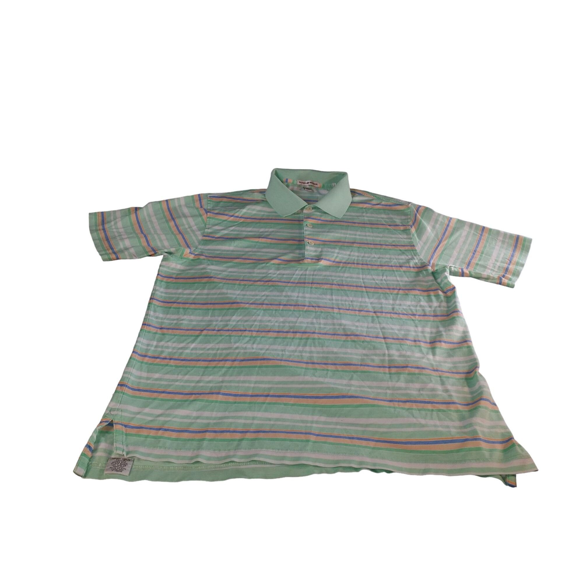 Peter Millar Peter Millar Polo Men Sz M Striped Cotton Golf Casual Sports Size US M / EU 48-50 / 2 - 2 Thumbnail