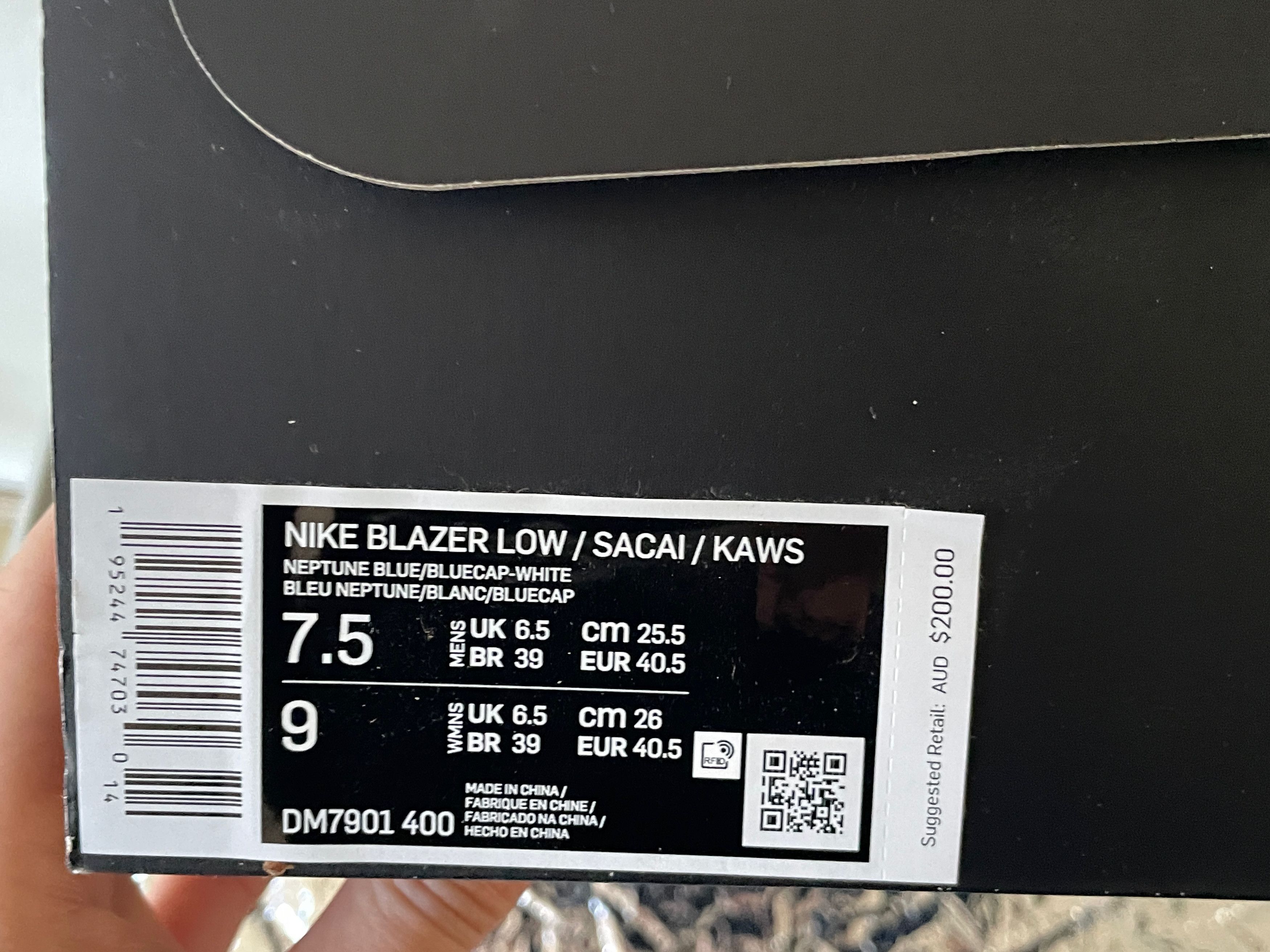 Kaws × Nike × Sacai Nike Blazer Low x Sacai x Kaws in Neptune Blue New in Box Size US 7.5 / EU 40-41 - 8 Thumbnail
