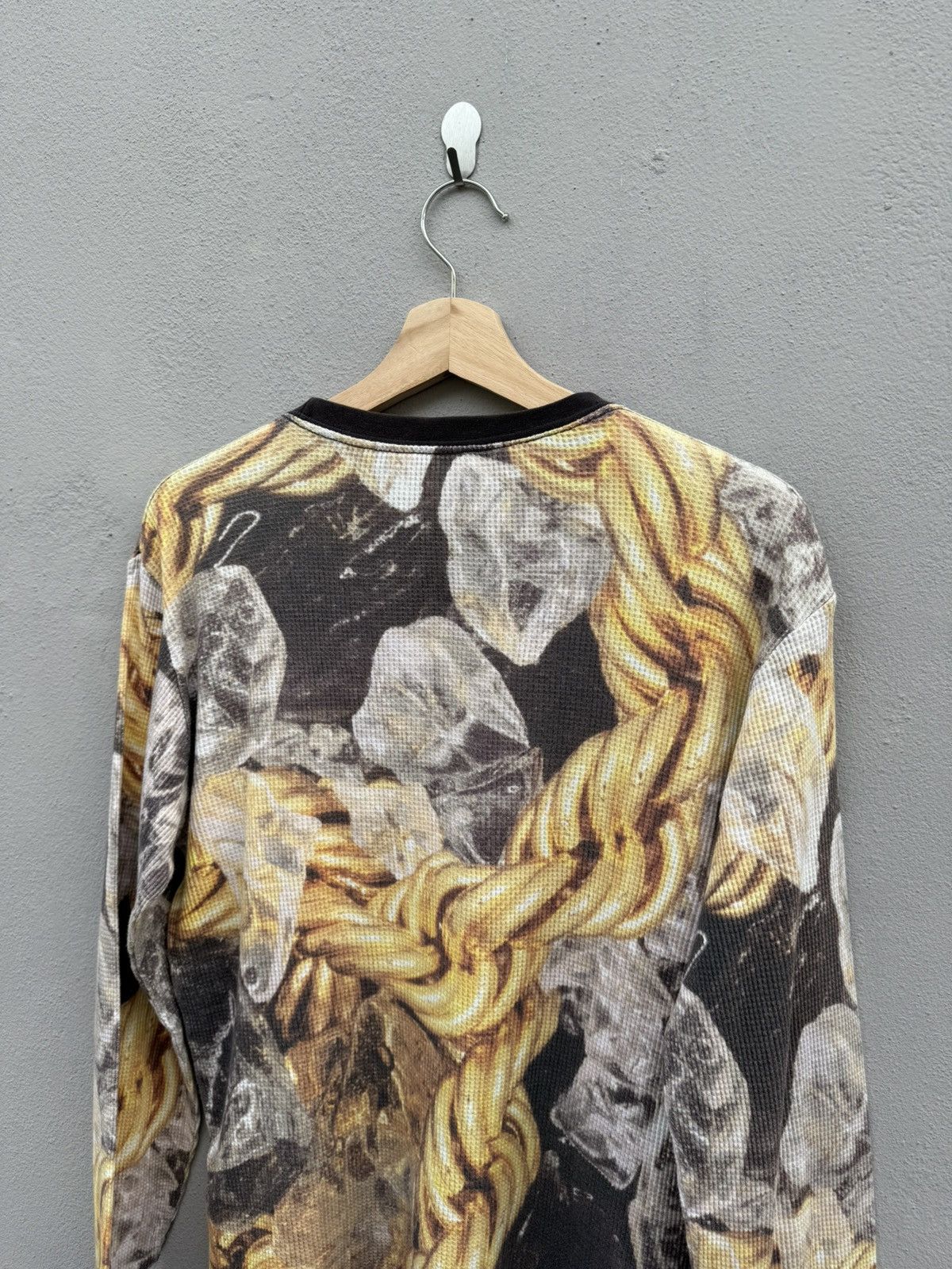 PHENOMENON ARCHIVED‼️2000s PHENOMENON Gold Chains Fullprint Waffle Tee Size US L / EU 52-54 / 3 - 14 Thumbnail