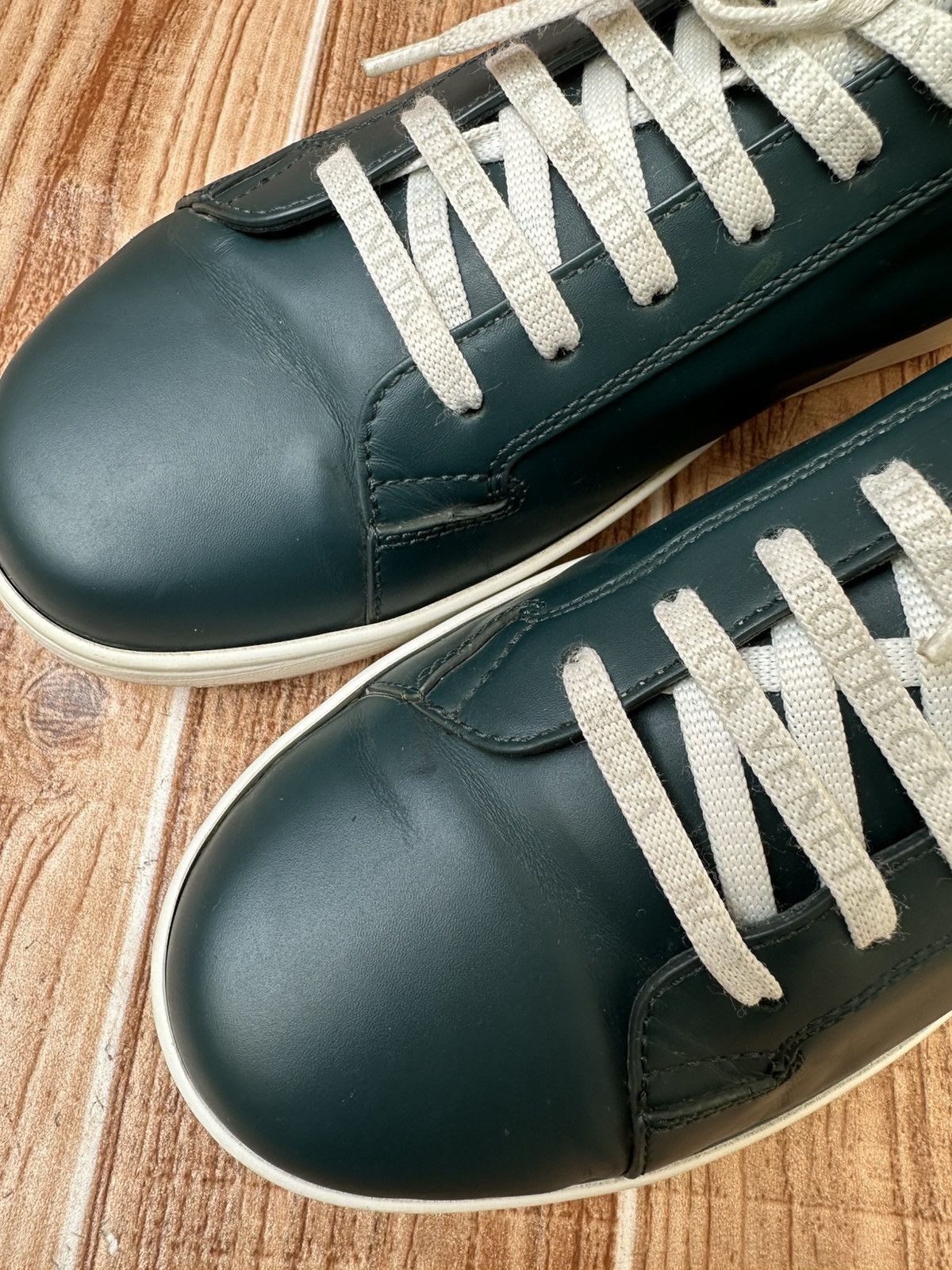 Bottega Veneta Bottega Veneta Jade Green Bolt Low Top Sneaks Size US 11 / EU 44 - 5 Thumbnail