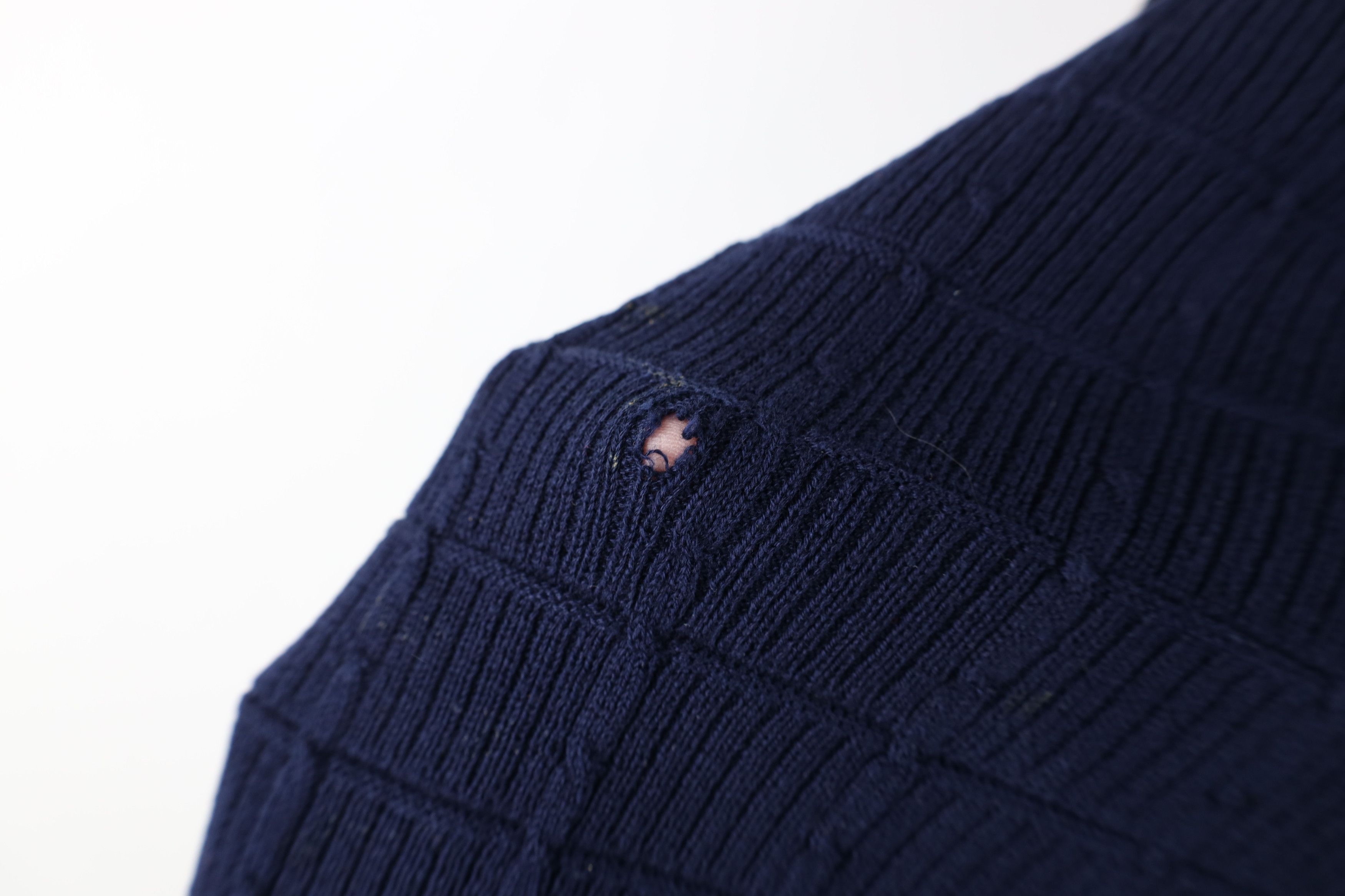 PING Vintage 90s Ping Golf Cotton Cable Knit Sweater Vest Blue Size US M / EU 48-50 / 2 - 6 Thumbnail