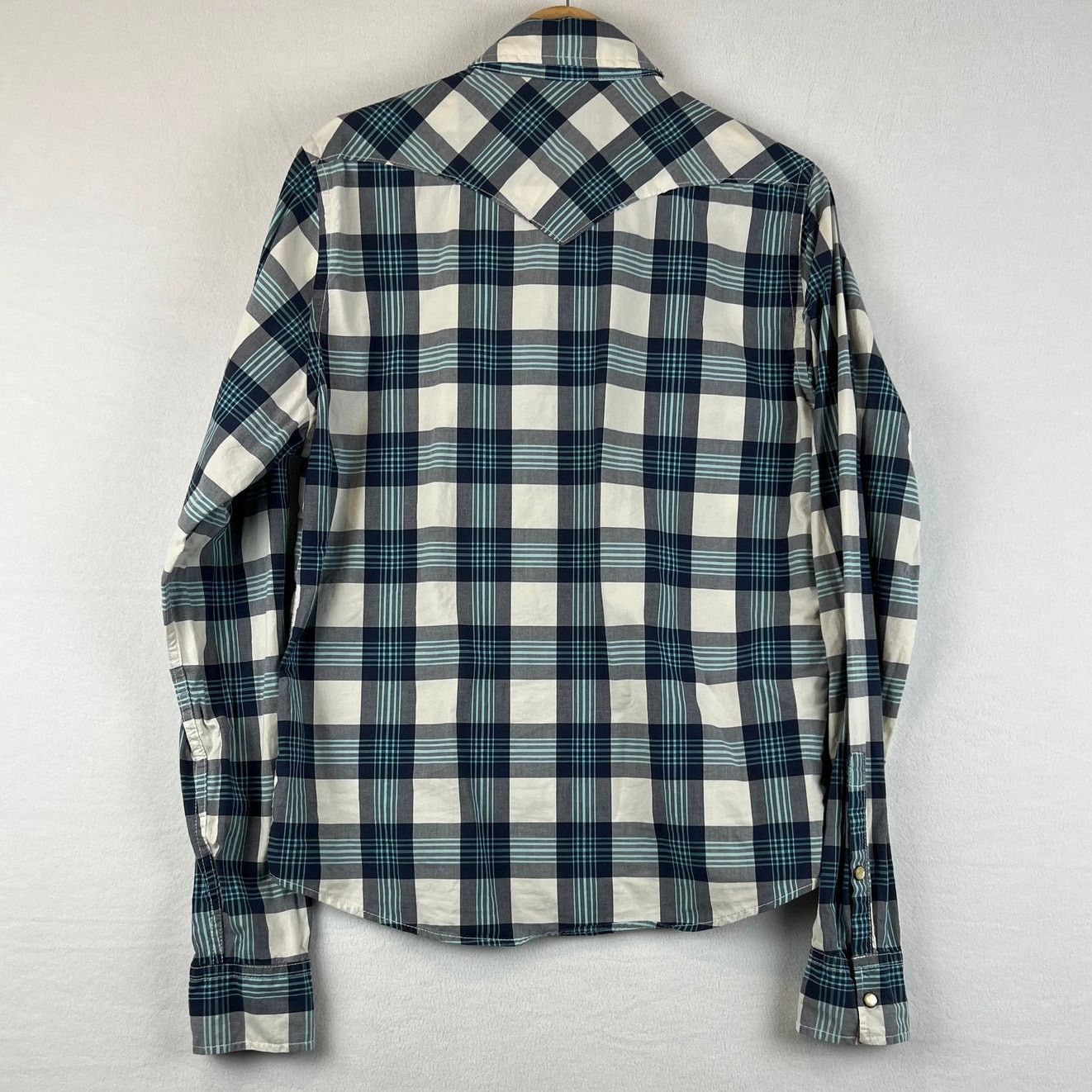 Hollister Hollister Western Shirt Mens M Blue White Plaid Pearl Snap Size US M / EU 48-50 / 2 - 3 Thumbnail