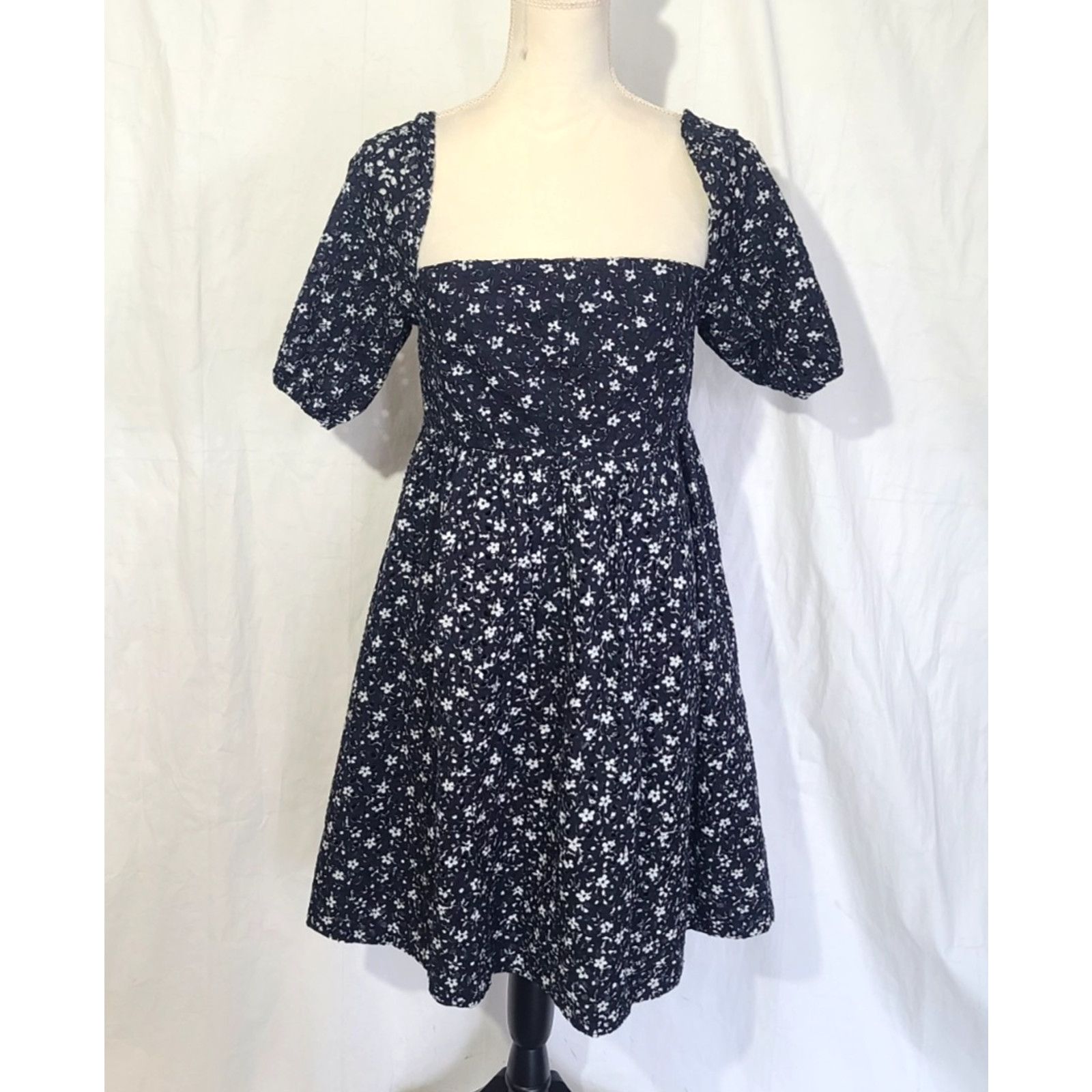 Anthropologie Anthropologie Maeve Lillianne Navy Blue Mini Dress US 6 Size M / US 6-8 / IT 42-44 - 4 Thumbnail