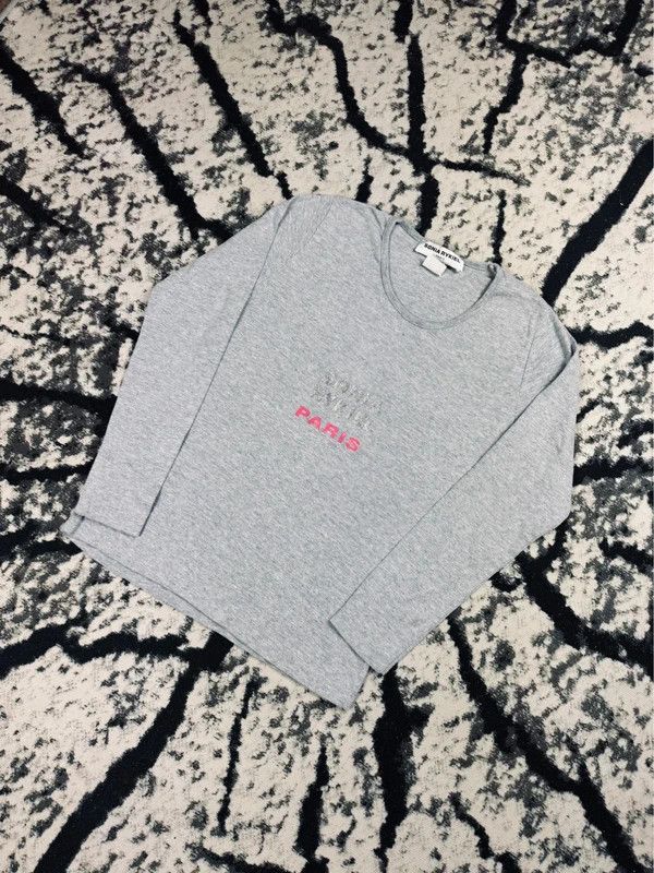 Sonia Rykiel Sonia Rykiel longsleeve t-shirt gray logo center L Size US L / EU 52-54 / 3 - 2 Thumbnail