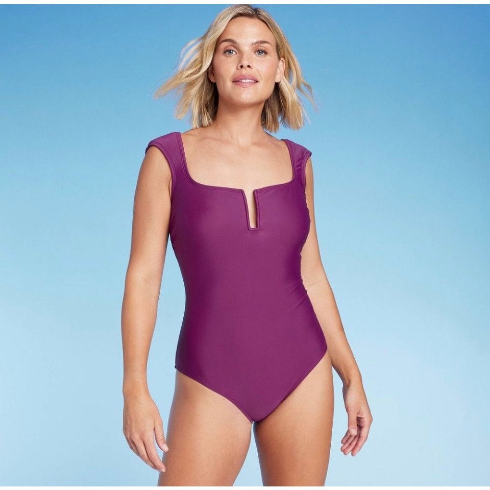 The Unbranded Brand One Piece Swimsuit - Shade & Shore Size Medium Purple Size ONE SIZE - 4 Thumbnail