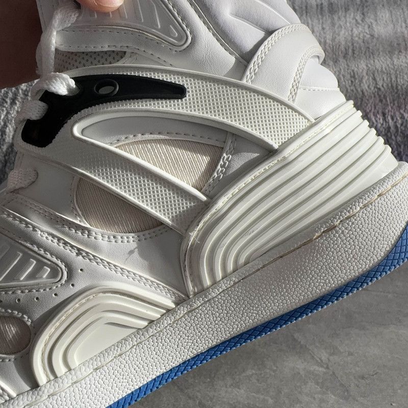 Gucci Gucci High-Top Basketball Sneakers in White and Blue - Size US 7.5 / EU 40-41 - 9 Thumbnail