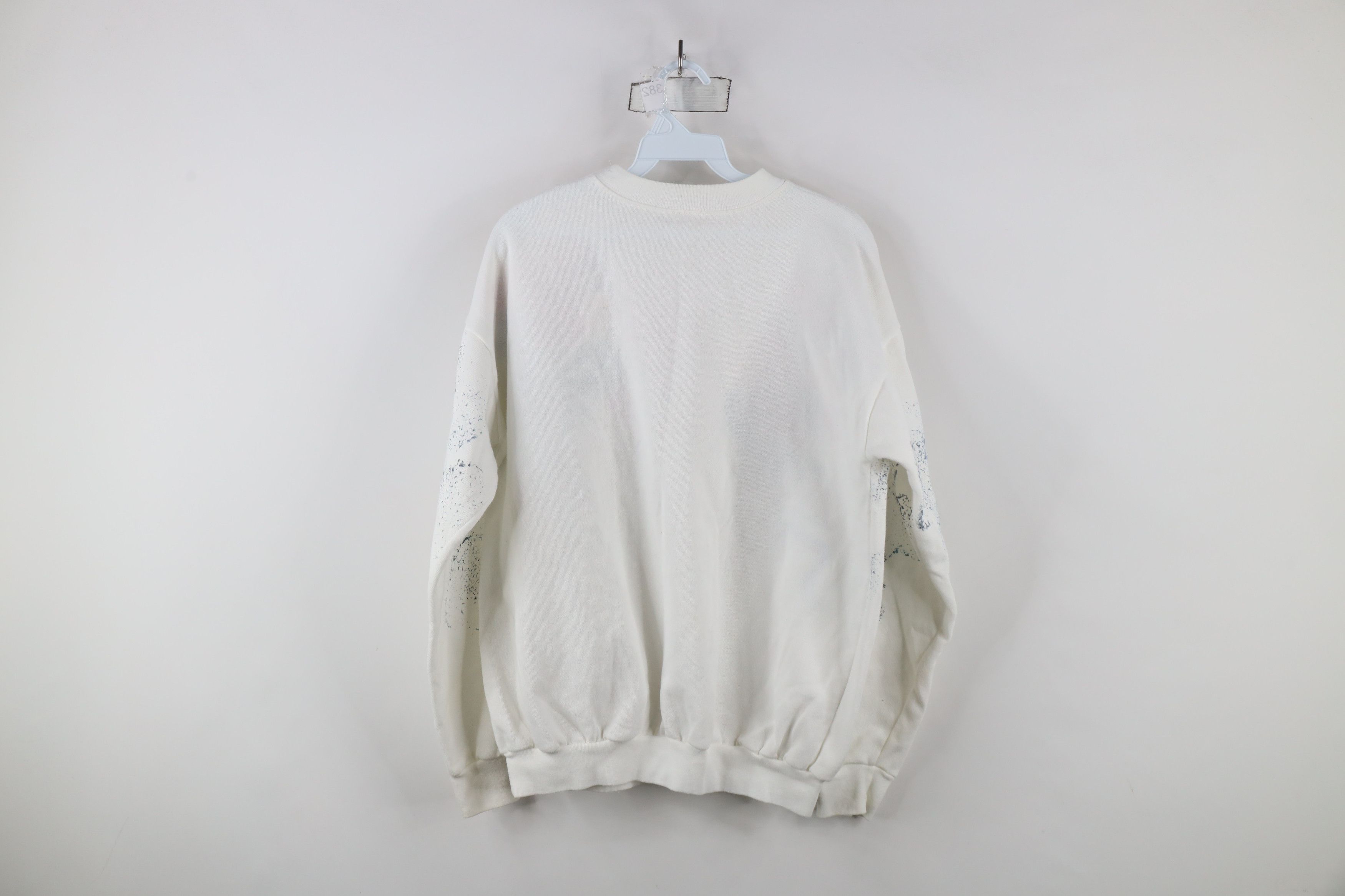 Vintage Vintage 90s Streetwear Flower Puff Paint Sweatshirt USA Size ONE SIZE - 13 Thumbnail