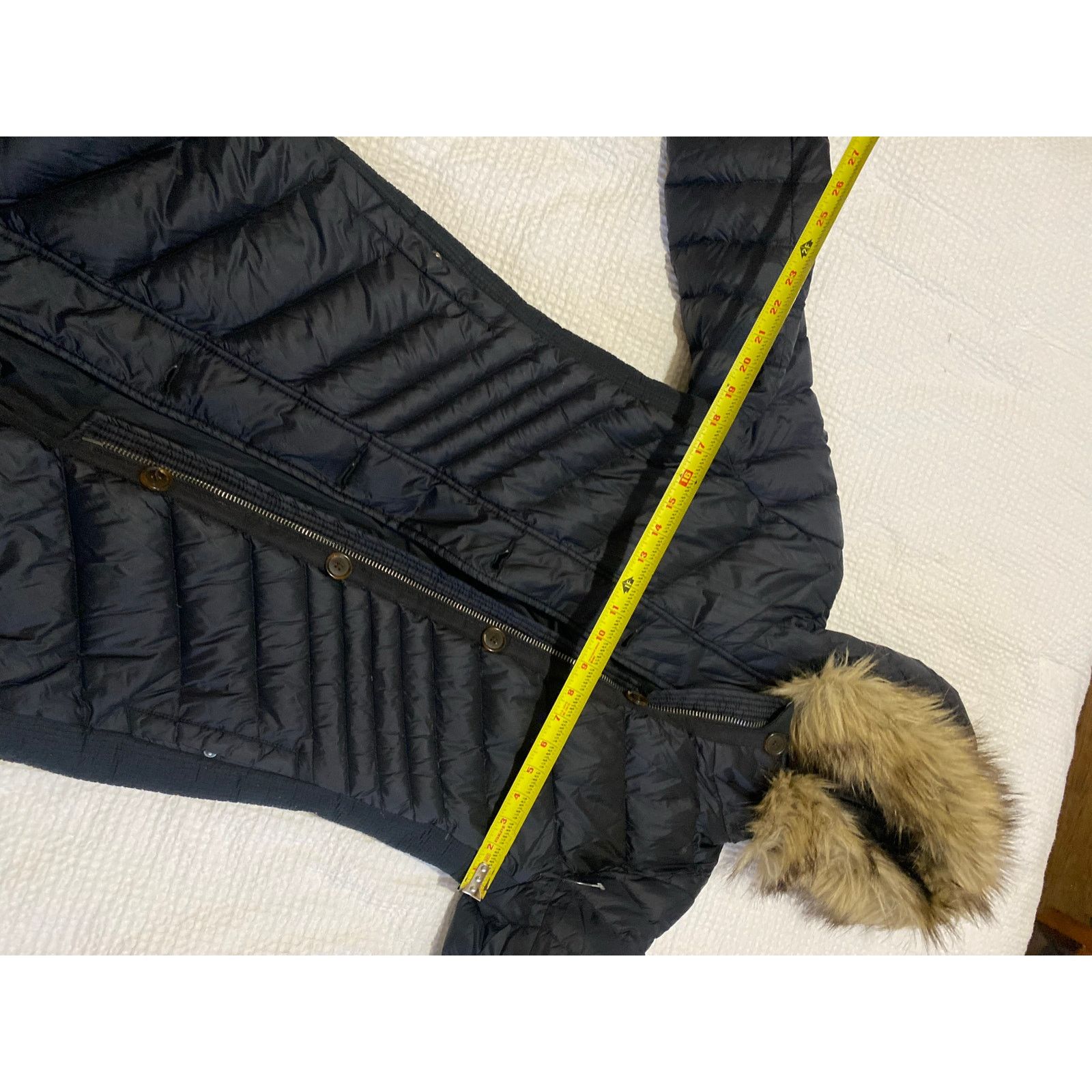 Abercrombie & Fitch ABERCROMBIE & FITCH Women black Parka Trim Fur Fleece Lined Size S / US 4 / IT 40 - 2 Thumbnail