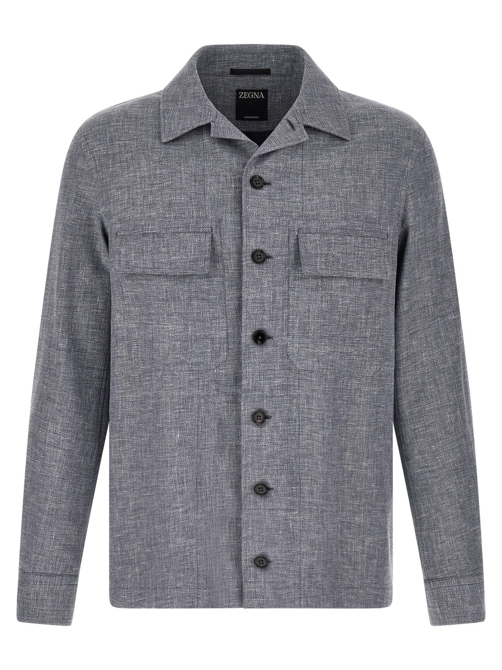 Ermenegildo Zegna 'Crossover' overshirt Size US XL / EU 56 / 4 - 1 Thumbnail