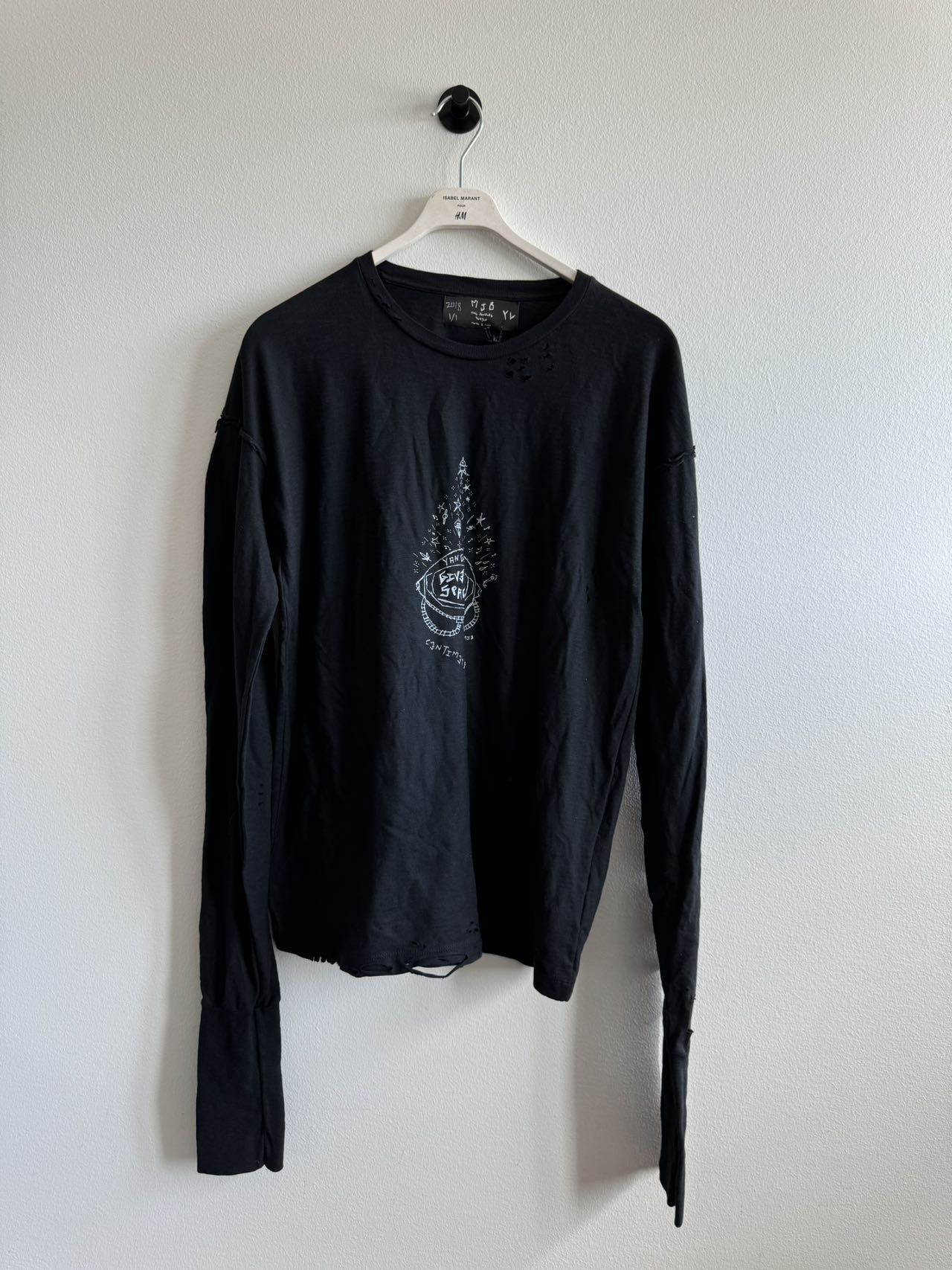 Marc Jacques Burton MJB Marc Jacques Burton distressed long sleeve t-shirt Size US M / EU 48-50 / 2 - 1 Thumbnail