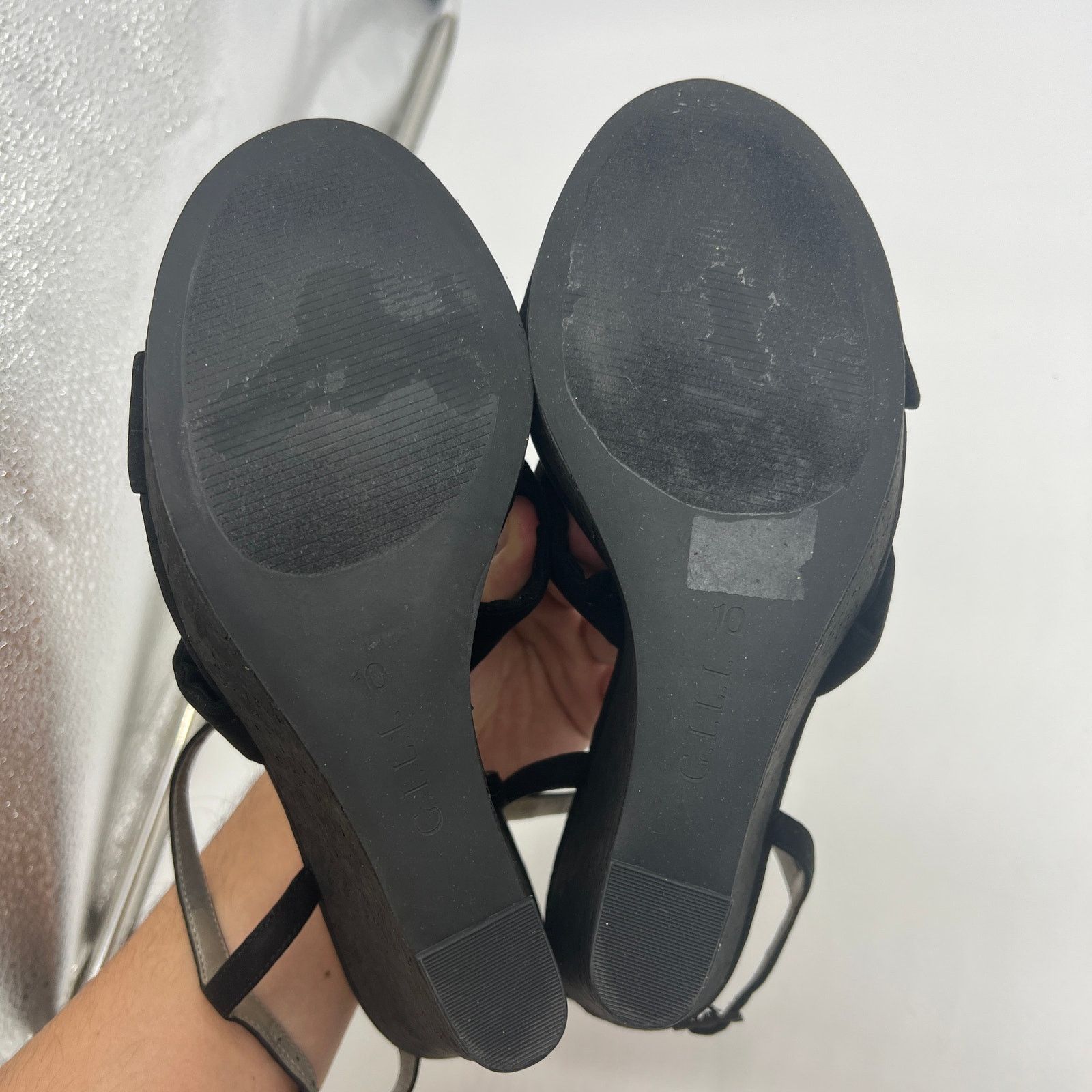 Other G.I.L.I. Knotted Front Wedge Ankle Strap Size 10 M Size US 10 / IT 40 - 8 Thumbnail
