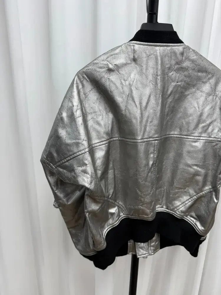 Junya Watanabe Junya Watanabe Silver Vegan Leather Bomber Size US M / EU 48-50 / 2 - 5 Thumbnail
