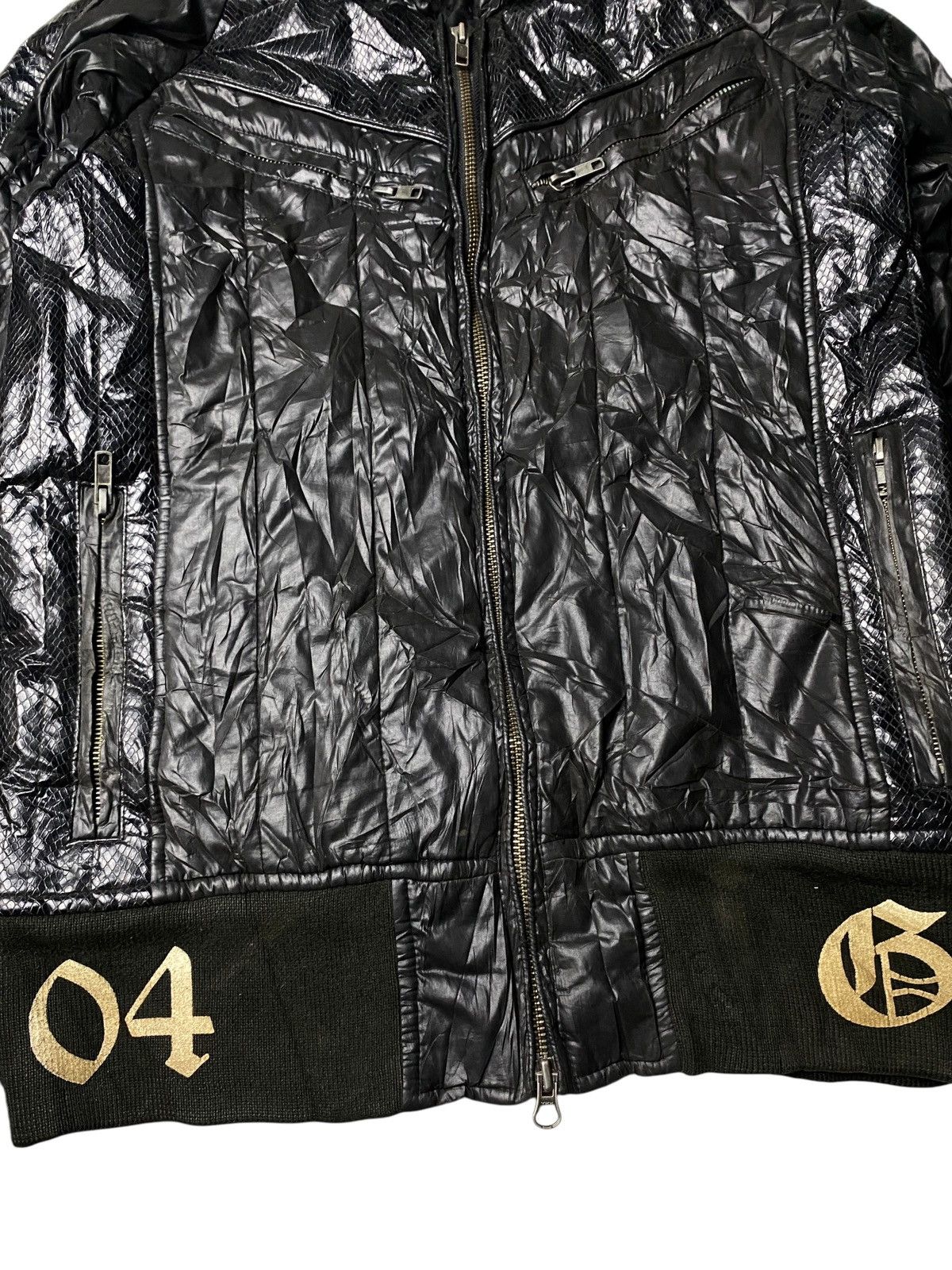 Isamu Katayama Backlash 2000's Edge Difference Crocodile Leather Down Puffer Jacket Size US M / EU 48-50 / 2 - 5 Thumbnail