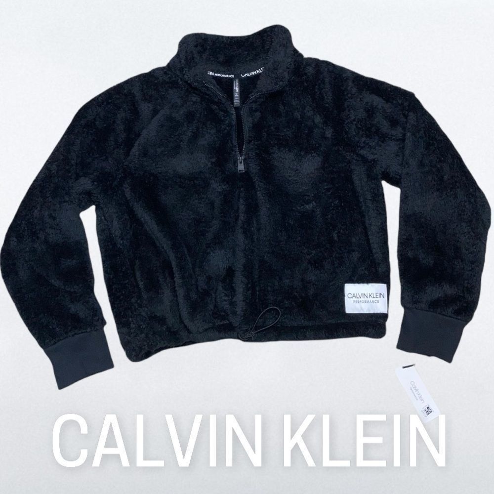 Calvin Klein Calvin Klein Performance, Black Cropped Sherpa Fleece 1/4 Zi Size XXL / US 16-18 / IT 52-54 - 8 Thumbnail