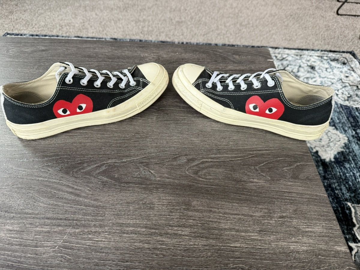 Comme des Garcons PLAY × Converse Comme des Garçons PLAY Converse Chuck Taylor Low-Top (Black) Size US 8 / EU 41 - 6 Thumbnail