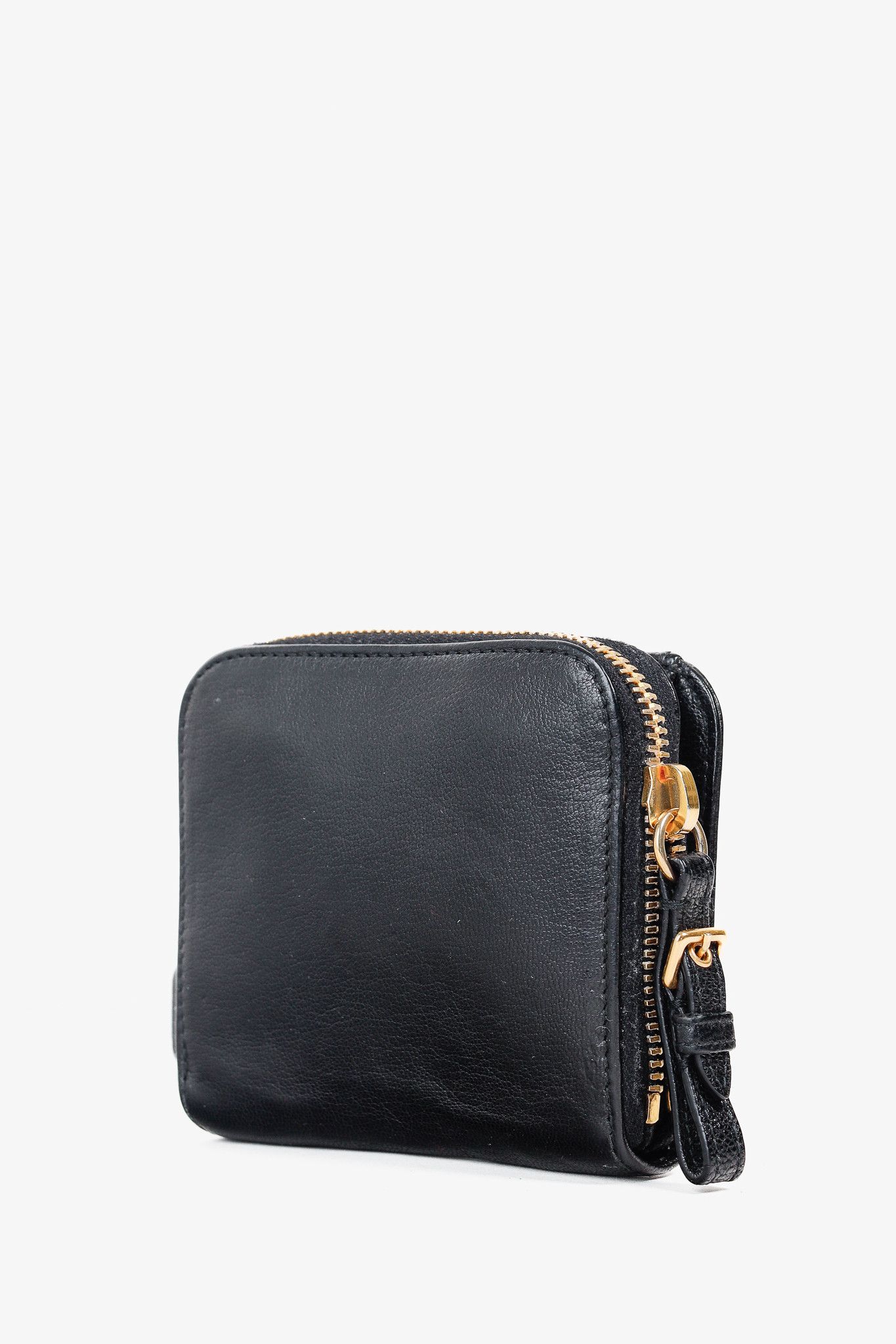 Miu Miu Miu Miu Black Leather Bi-Fold Compact Wallet Size ONE SIZE - 3 Thumbnail