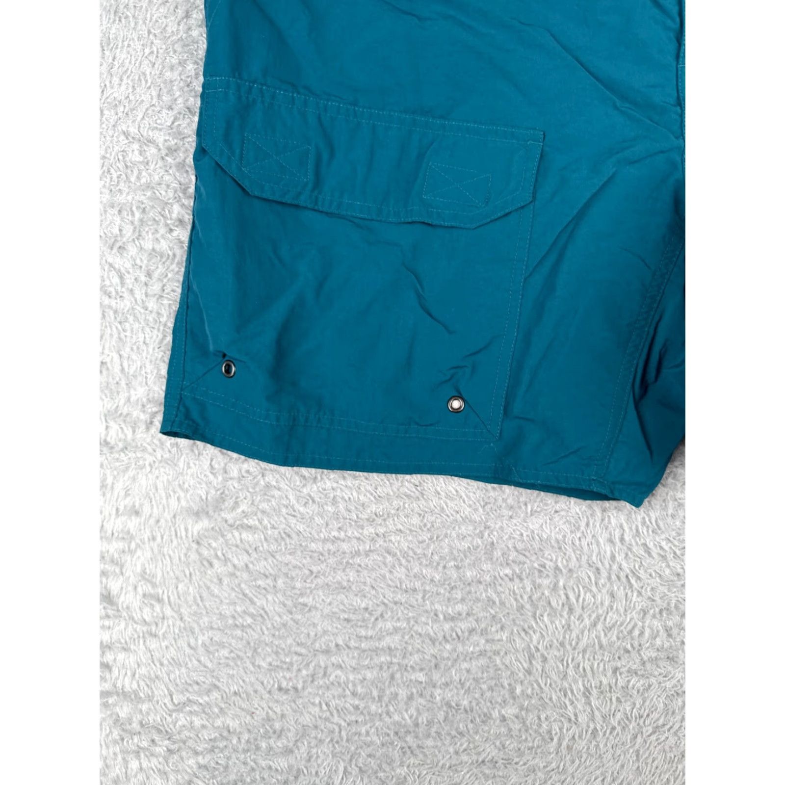 Vintage REI Men Shorts Cargo Belted 40x7 Blue Nylon Cotton 100% Hiking Camping Casual Travel Regular Inseam 7 in Pockets Logo Size US 33 - 3 Thumbnail
