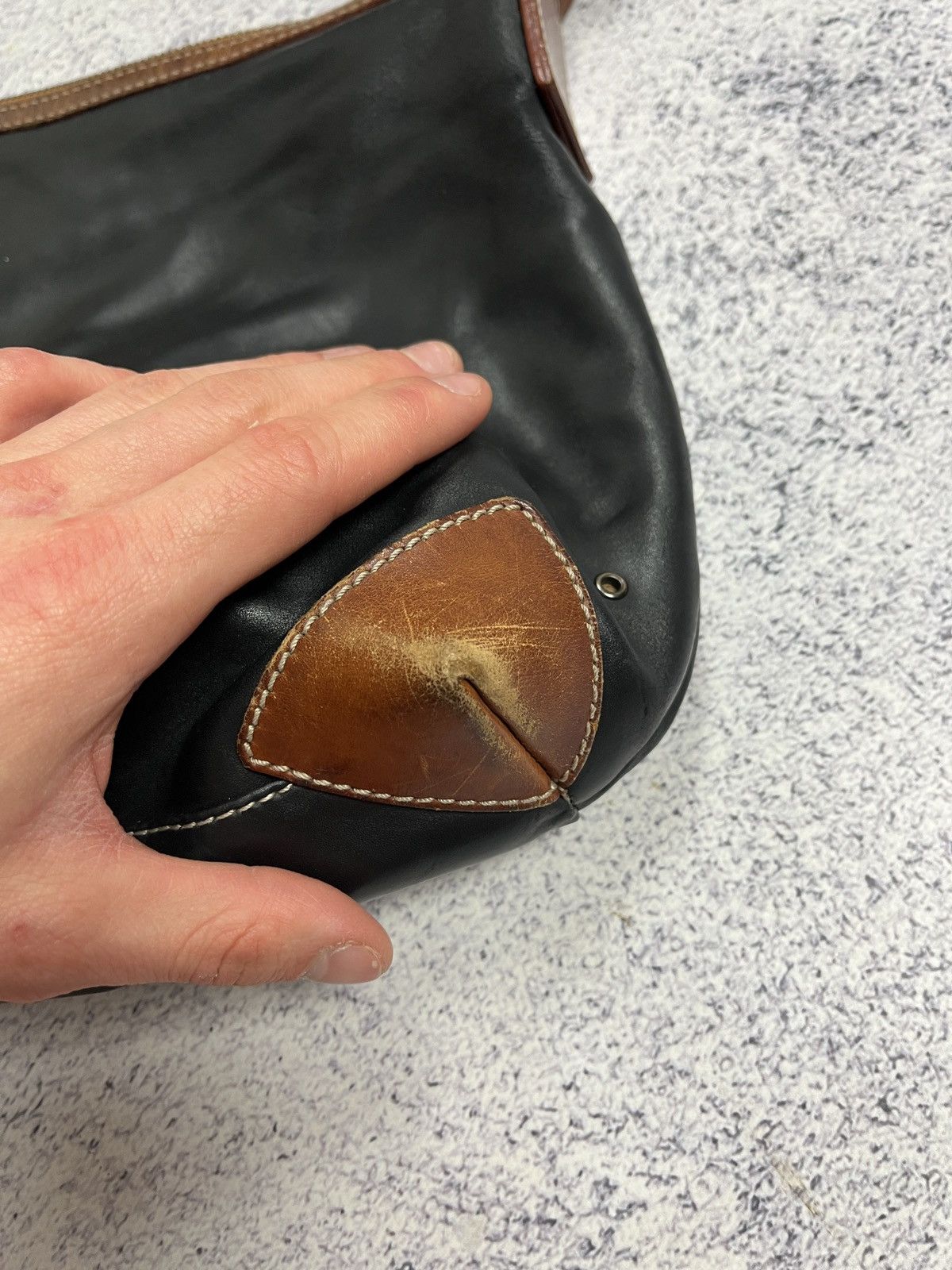 Genuine Leather × Vintage Vintage Francesco Biasa Genuine Split Leather Shoulder Bag Size ONE SIZE - 4 Thumbnail