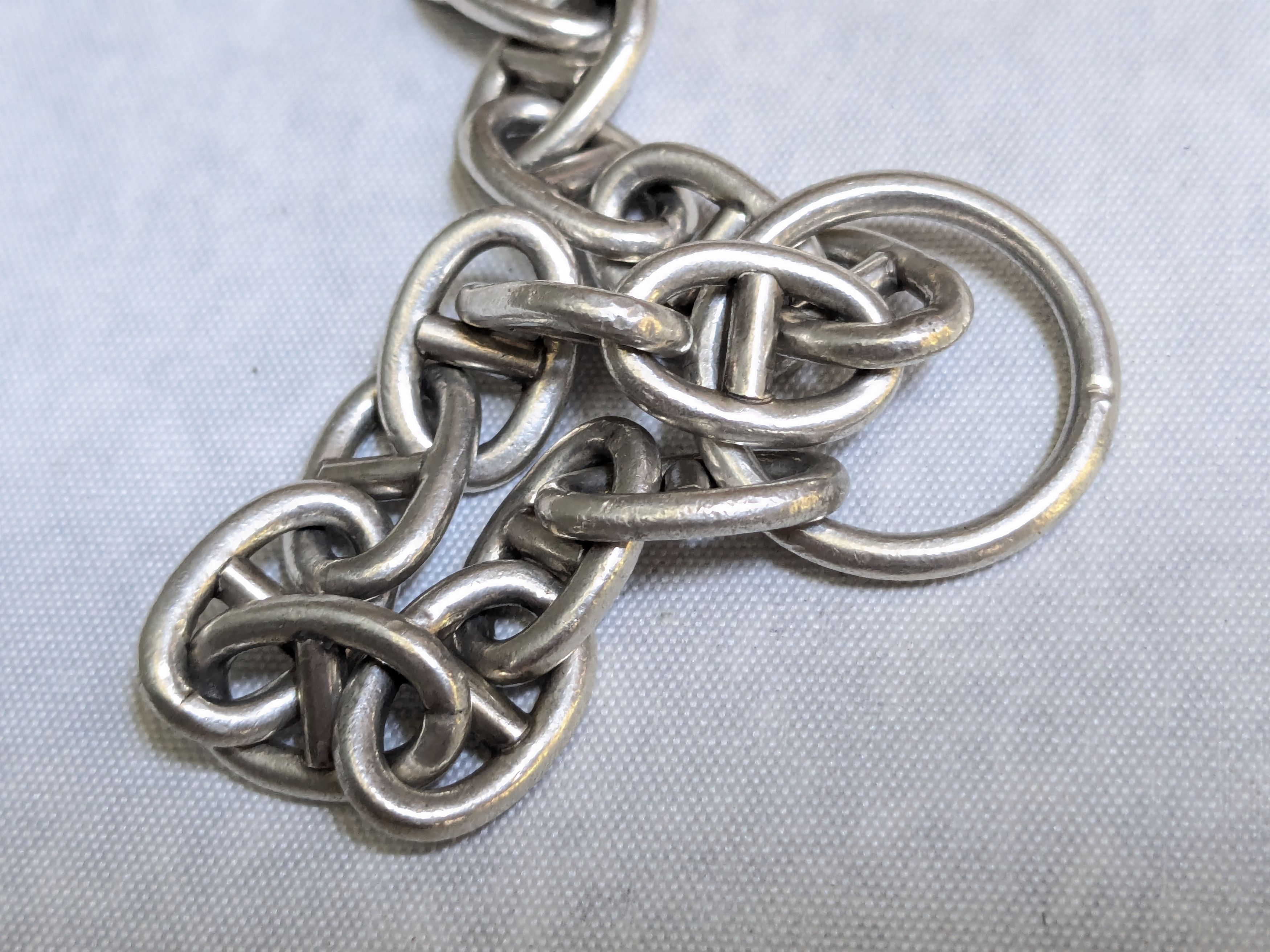 Jewelry Vintage Taxco Sterling Silver Bracelet Anchor Mariner 7.75" Size ONE SIZE - 9 Thumbnail
