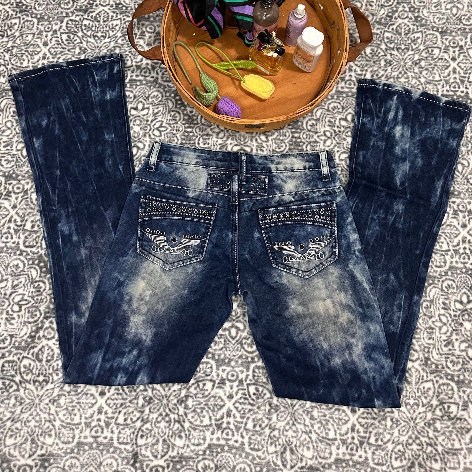 Vintage Vintage Y2k Luice's Acid Wash Embellished Jeans Size 1 Size 27" / US 4 / IT 40 - 3 Thumbnail