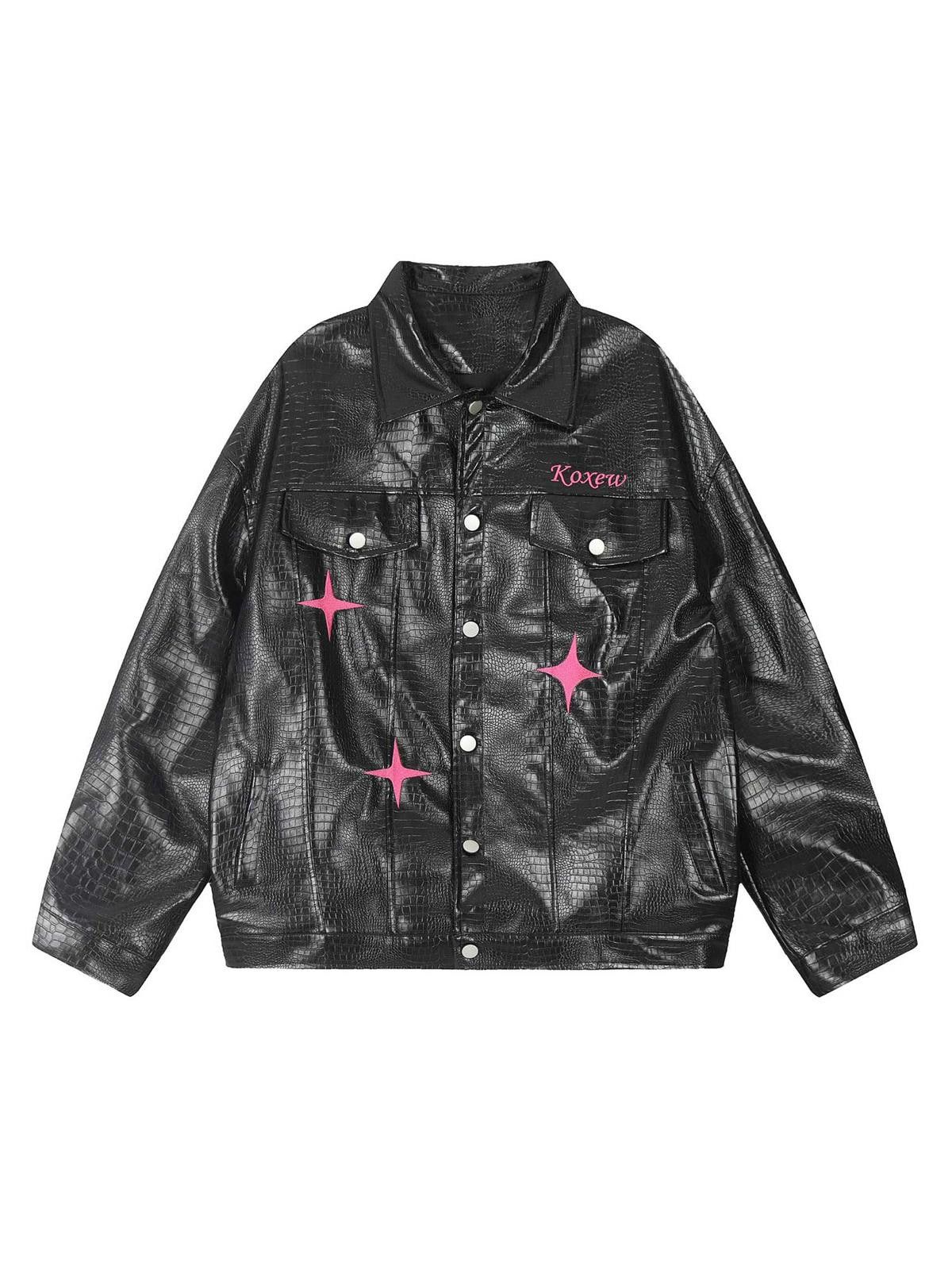 Japanese Brand Stay Golden Embroidered PU Leather Jacket Size M / US 6-8 / IT 42-44 - 2 Thumbnail