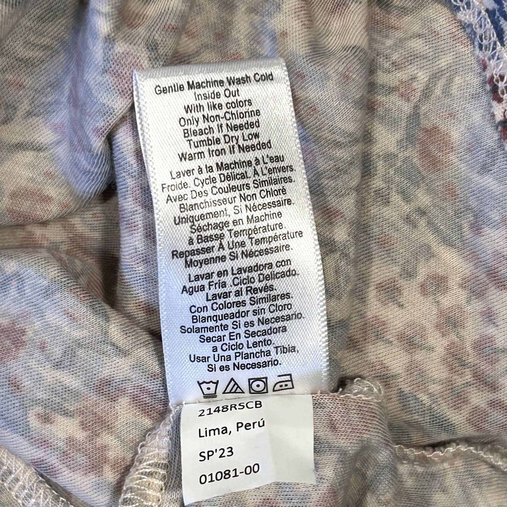 Nation LTD Nation LTD V-Neck Floral Tee Puff Short Sleeve Women’s Large Size 36" / US 14 / IT 50 - 7 Thumbnail