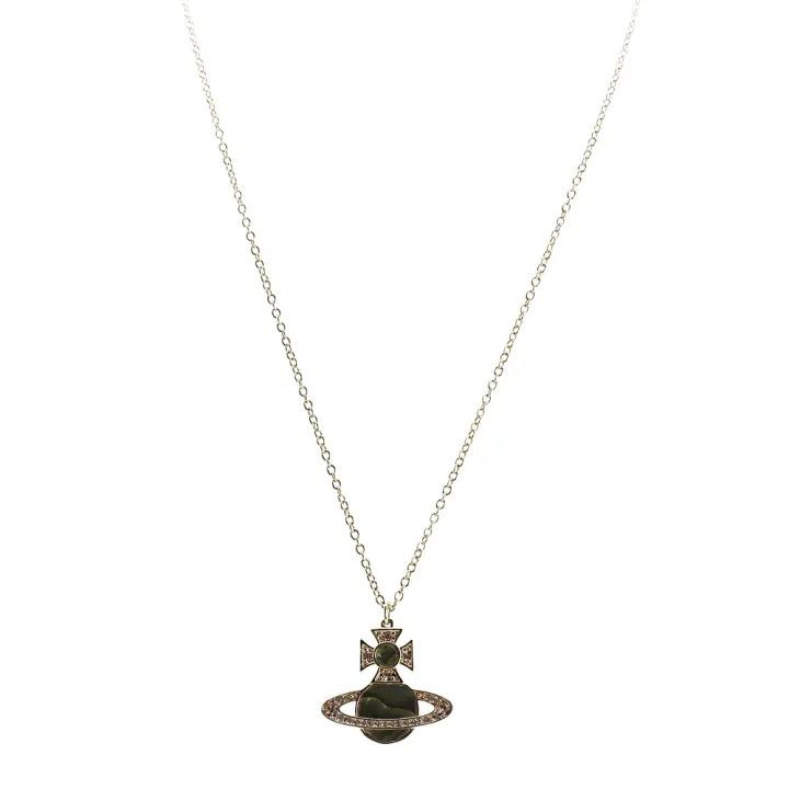 Vivienne Westwood Vivienne Westwood Rina Pearl Saturn Necklace 0079 Size ONE SIZE - 1 Thumbnail