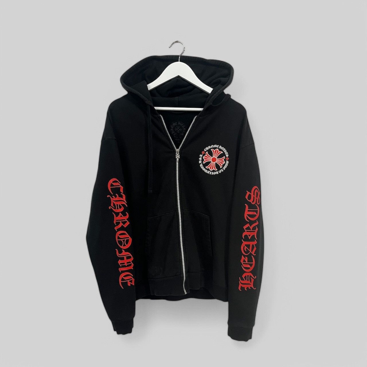 Pre-owned Chrome Hearts Hollywood Zipup In Black