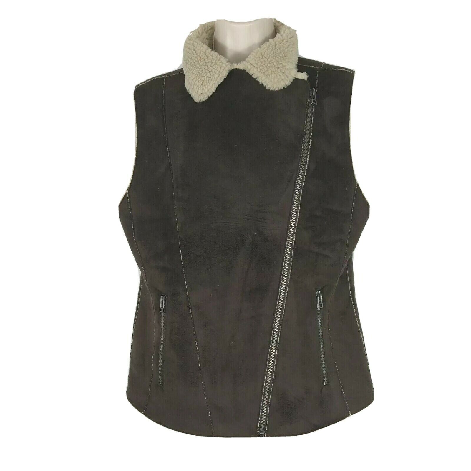 Other Velvet Graham and Spencer Zip Moto Vest Women Size M Brown Size M / US 6-8 / IT 42-44 - 2 Thumbnail