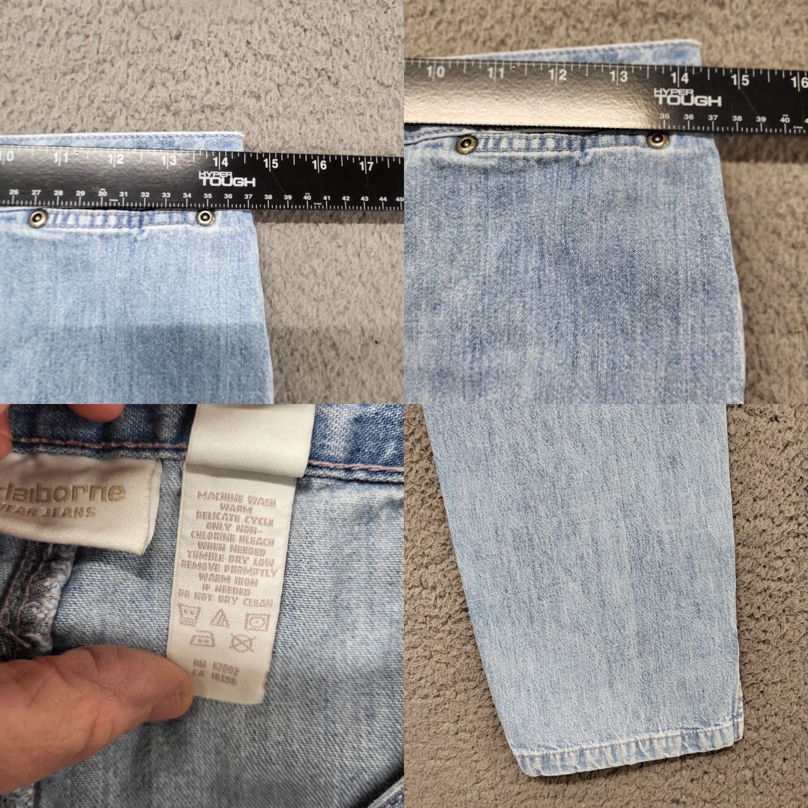Liz Claiborne Liz Claiborne Lizwear Jeans Women's 8 Blue Denim 100% Cotton Front Pockets Relaxed Wide-Leg Jeans Women Size 30" / US 8 / IT 44 - 8 Thumbnail