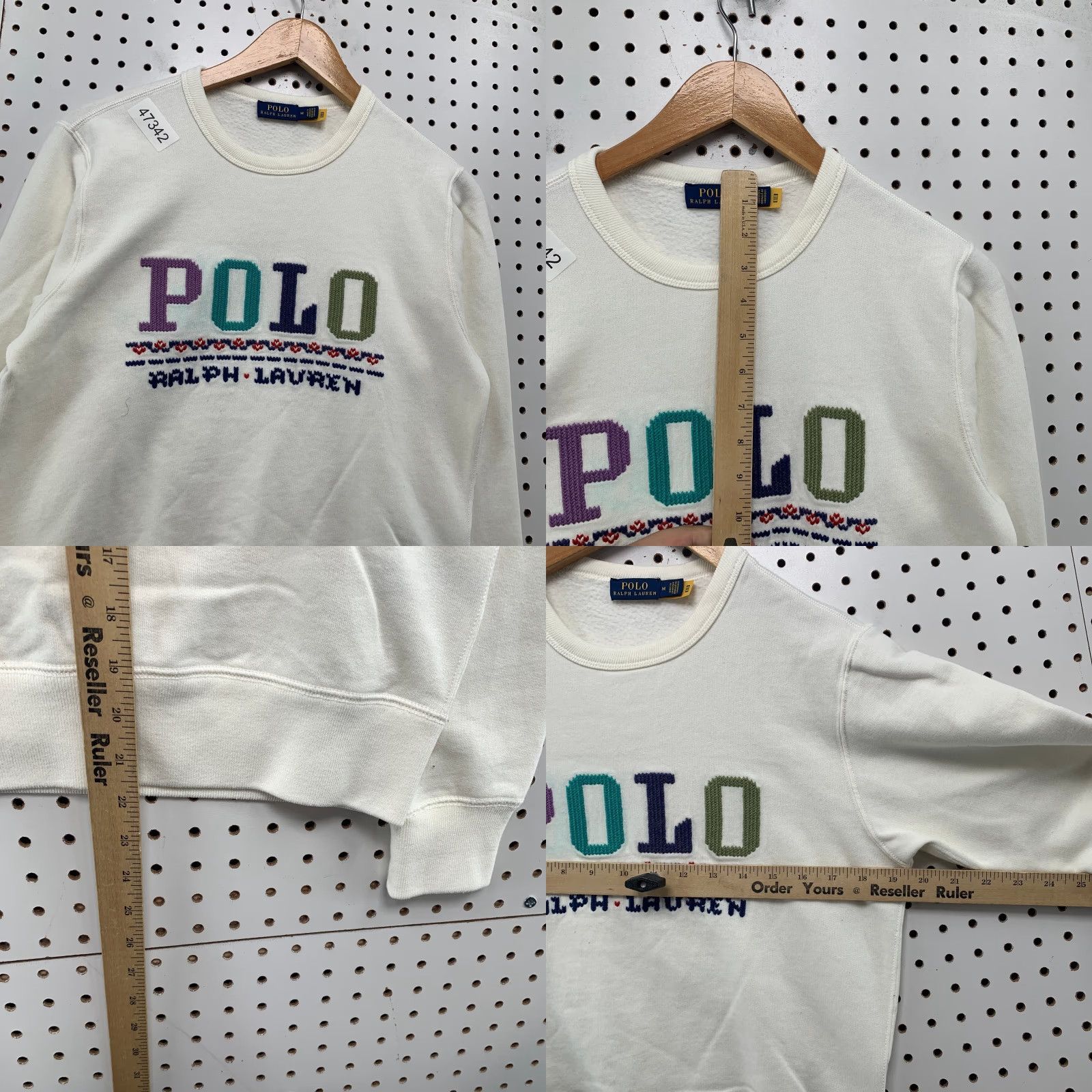 Polo Ralph Lauren Polo Ralph Lauren Sweatshirt Womens Medium Embroidered Spellout Fleece Crewneck Size M / US 6-8 / IT 42-44 - 8 Thumbnail
